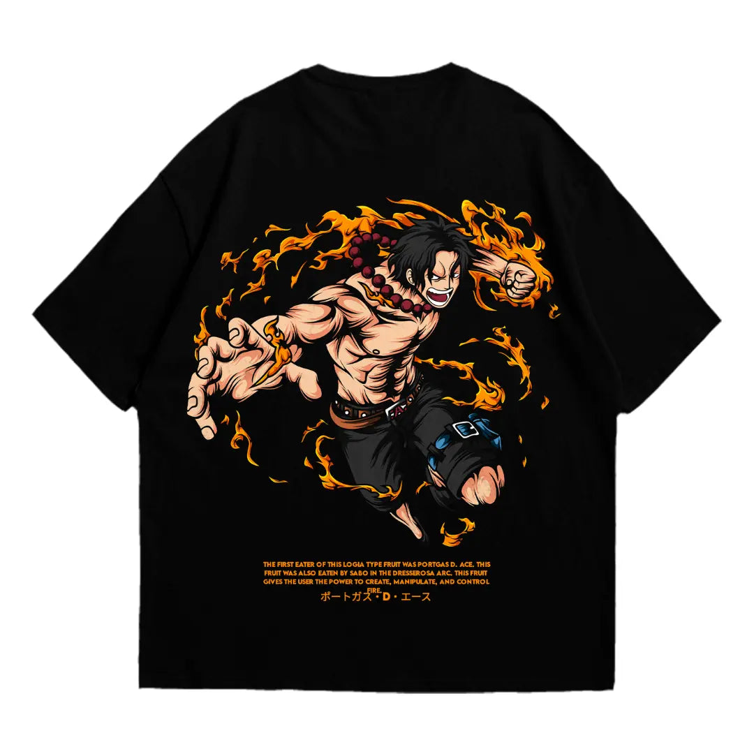 Playera oversize One piece - Ace #1 HOODEE