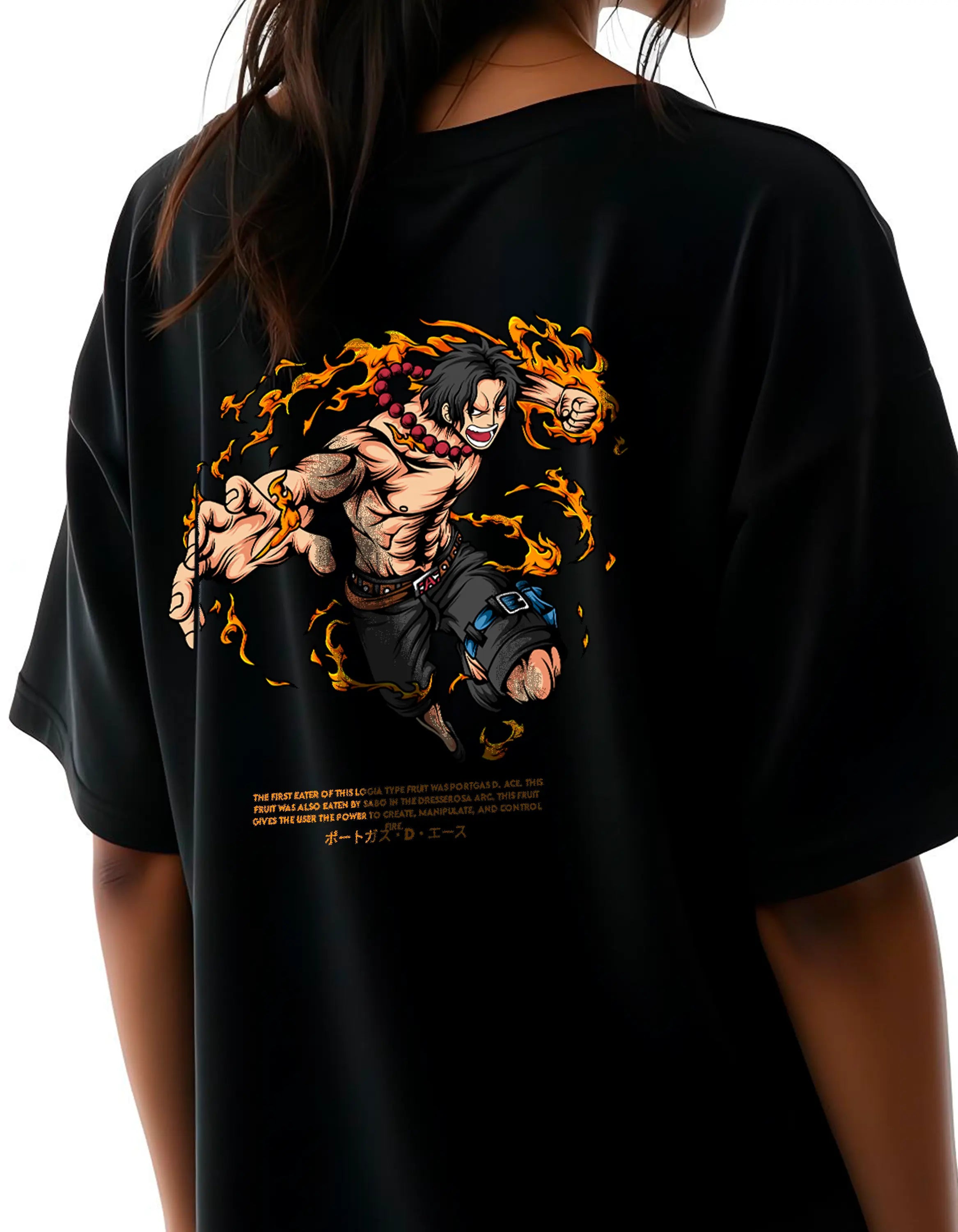 Playera oversize One piece - Ace #1 HOODEE