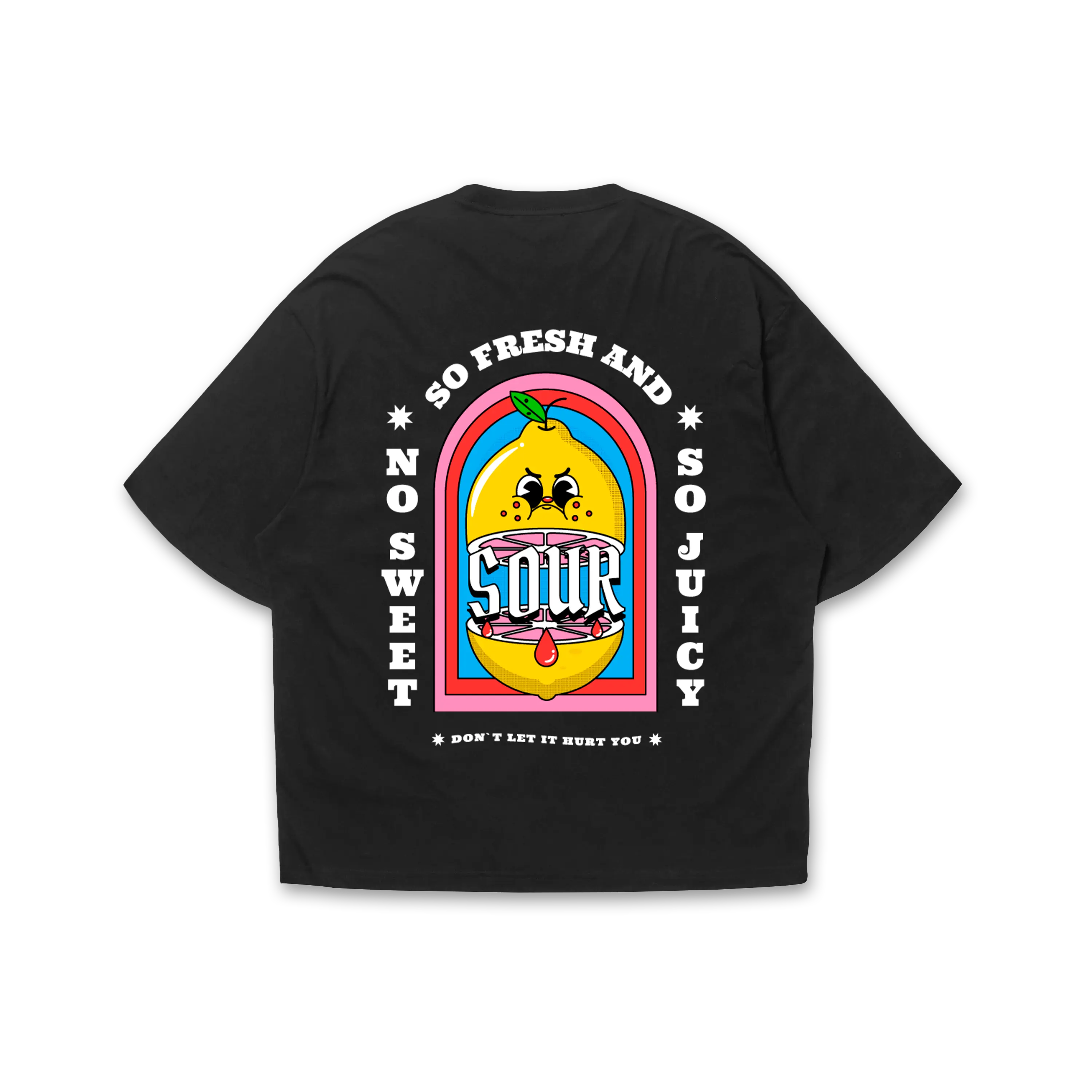 Playera oversize Lemon source vista trasera HOODEE