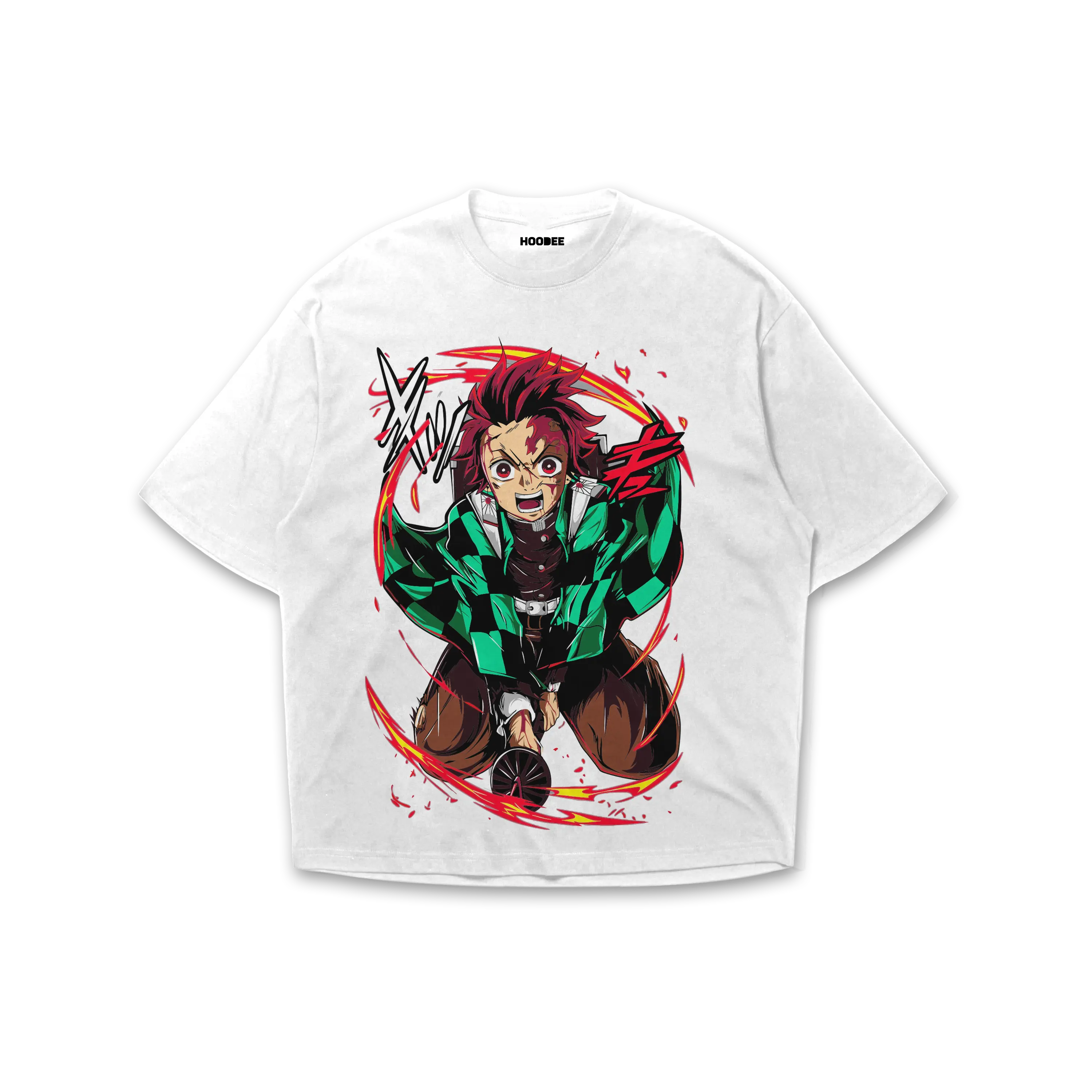 Playera oversize Demon slayer - Tanjiro Kamado HOODEE