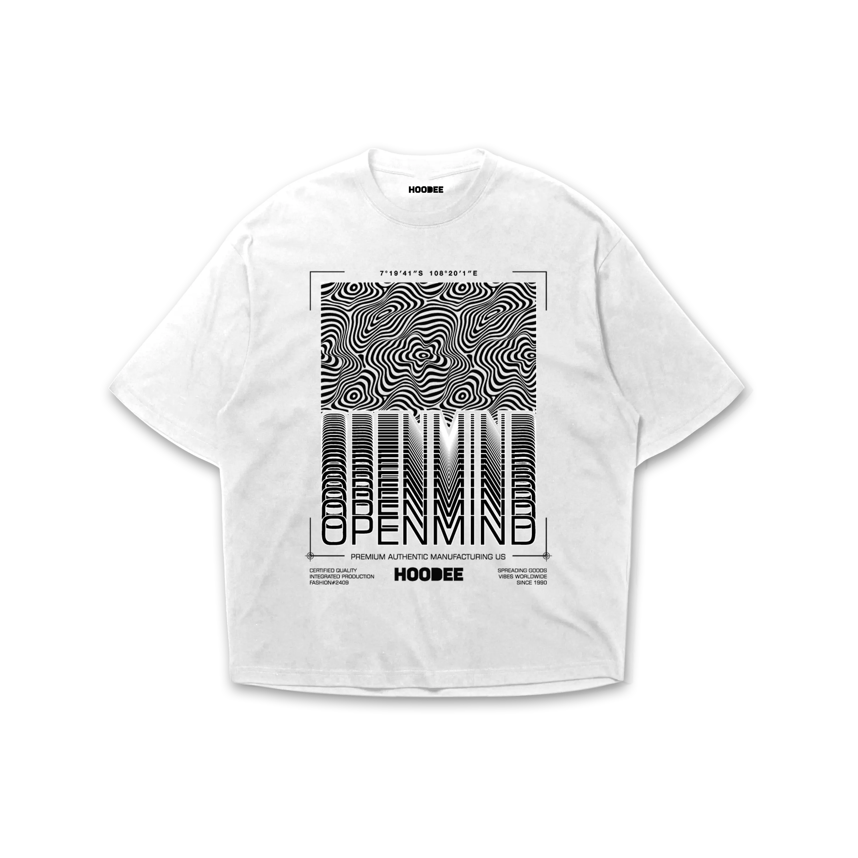 Playera oversize Open mind HOODEE