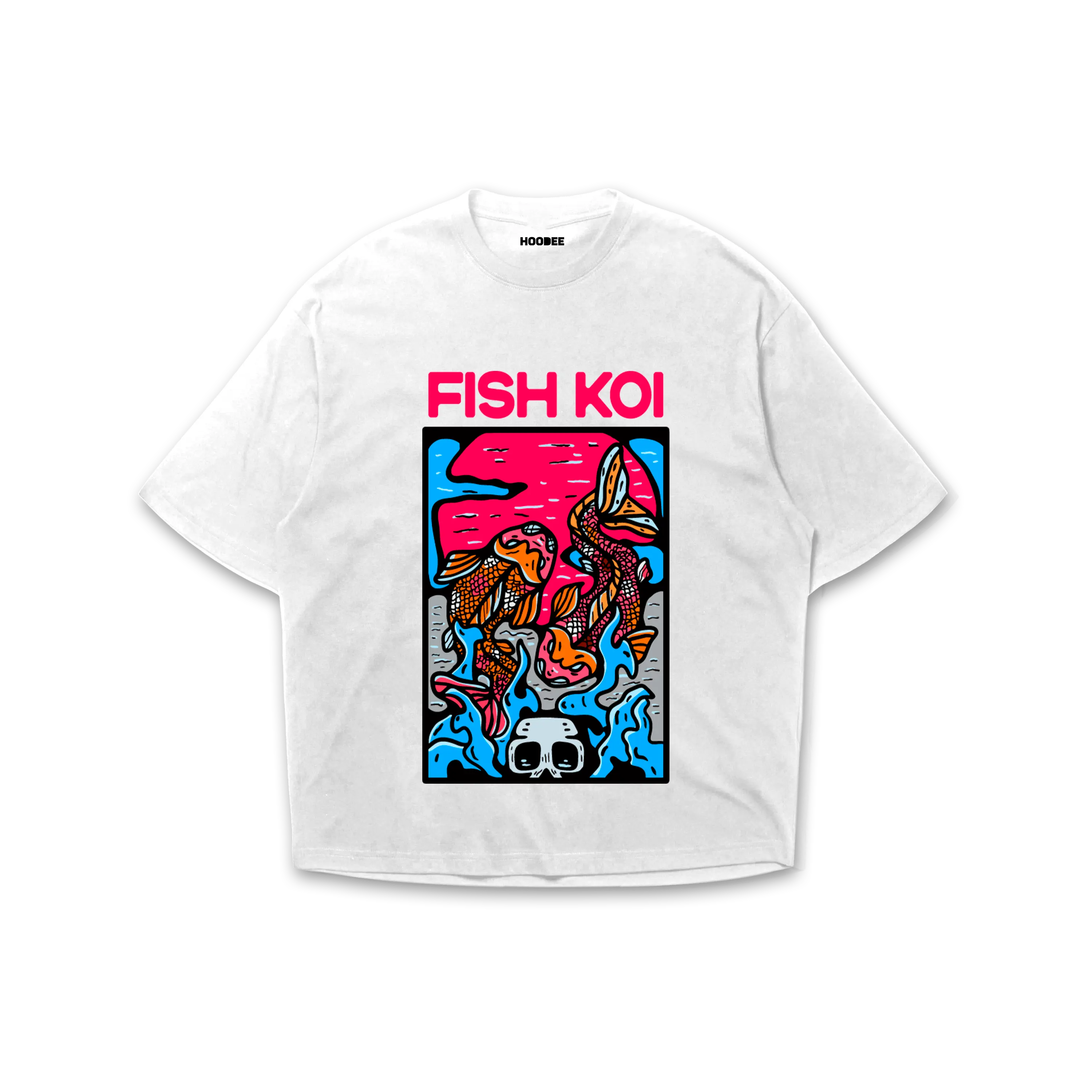 Playera oversize FISH KOI HOODEE