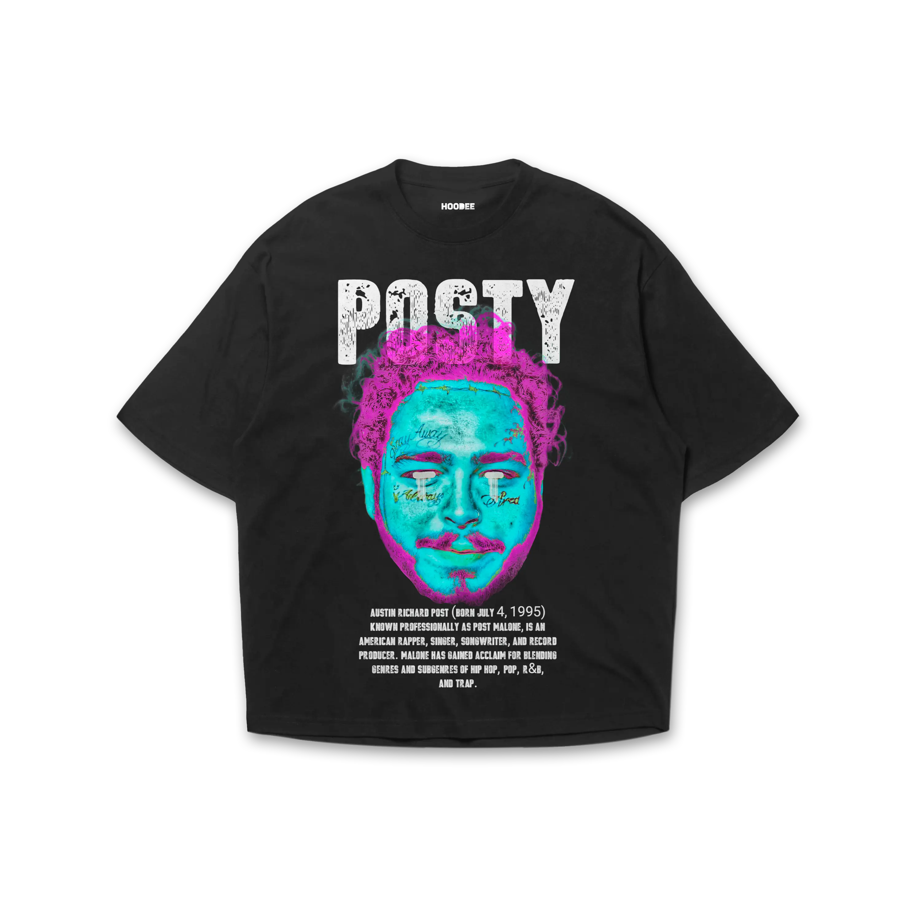 Playera Post malone head HOODEE