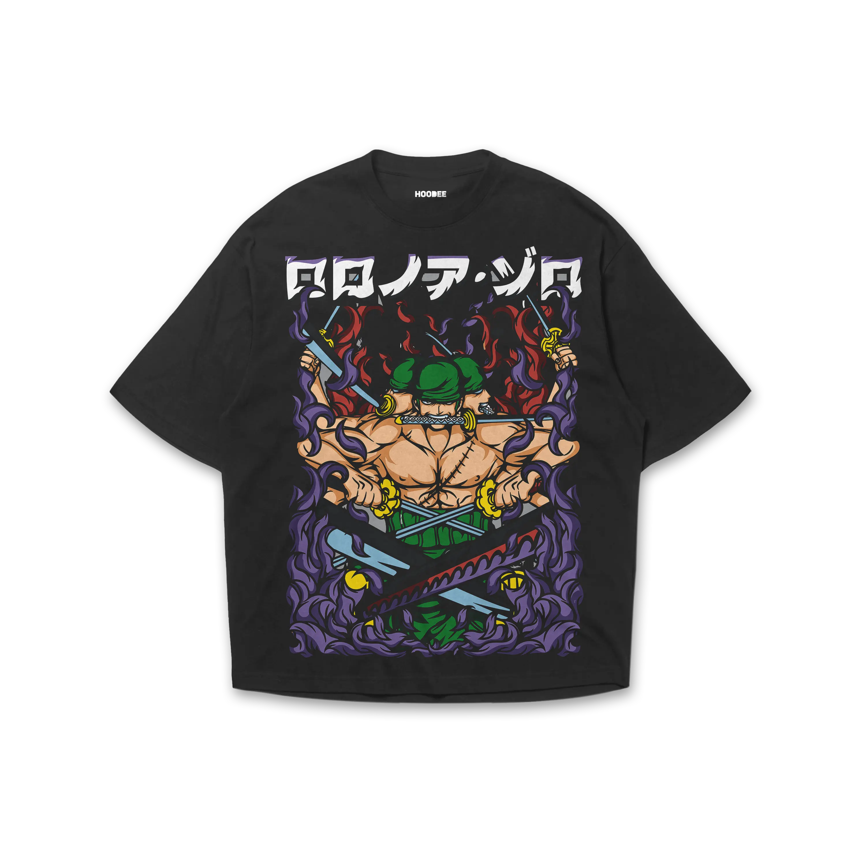 Playera oversize One piece - Roronoa Zoro #2 HOODEE