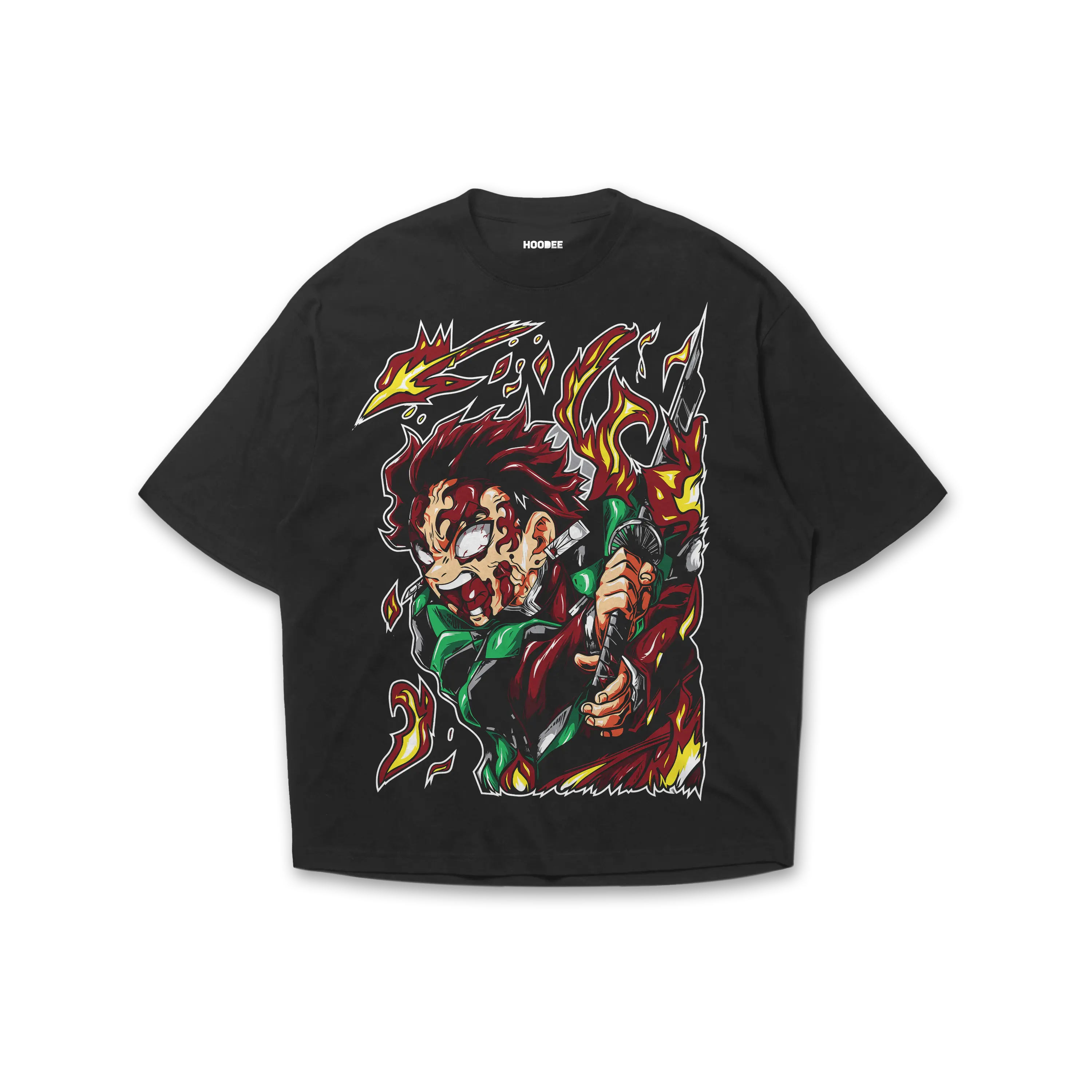 Playera oversize Demon slayer - Tanjiro Kamado HOODEE