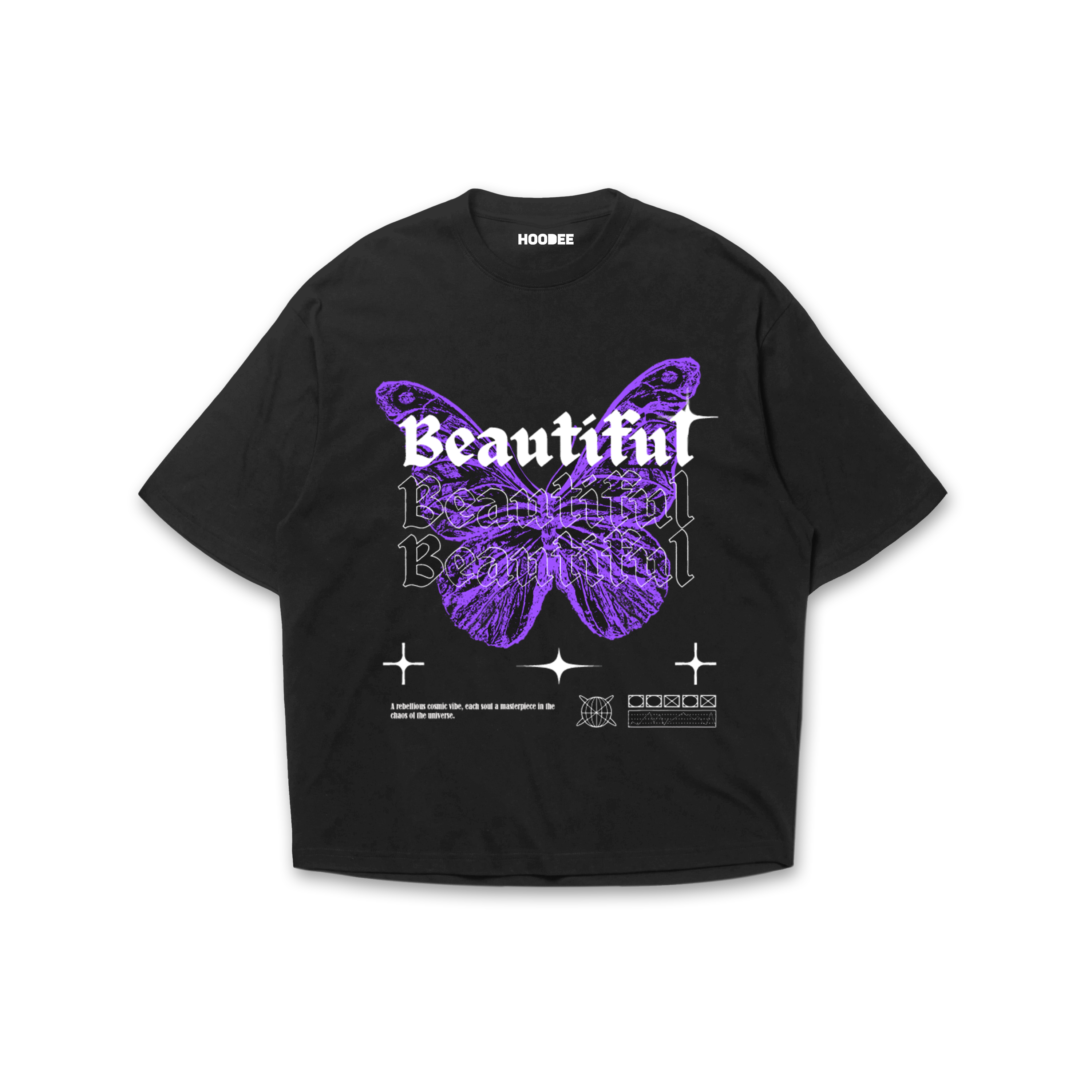Playera oversize Beautiful