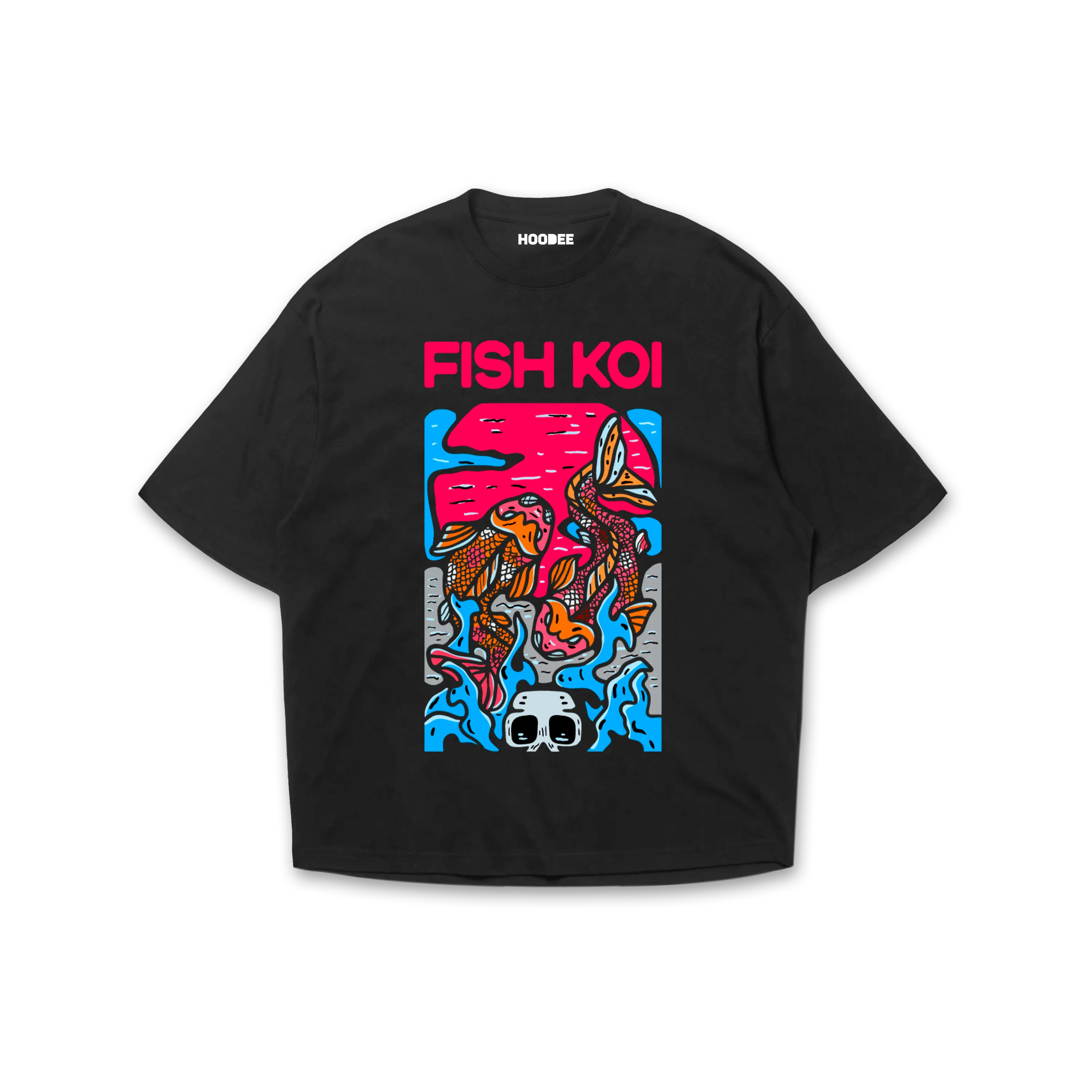Playera oversize FISH KOI HOODEE
