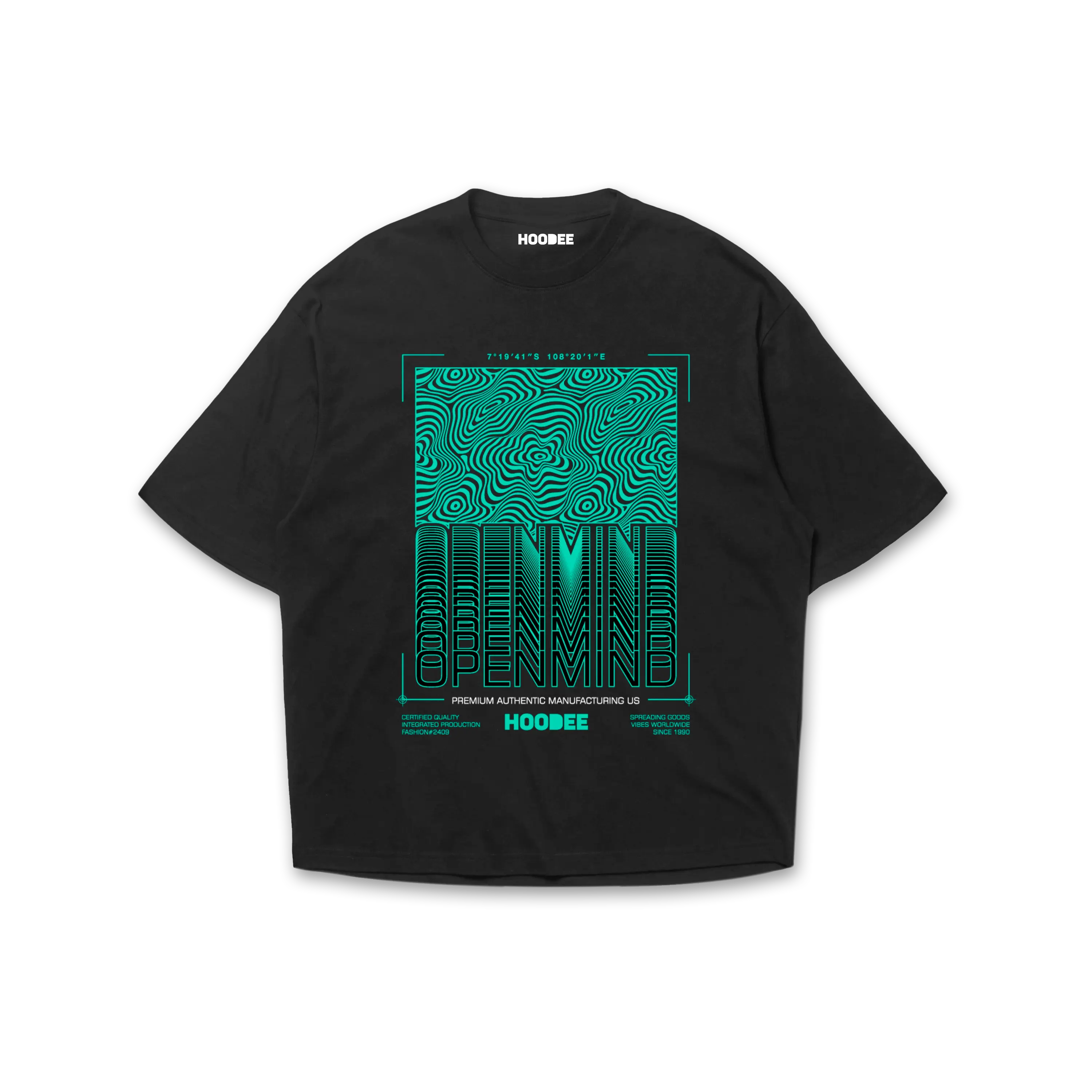 Playera oversize Open mind HOODEE