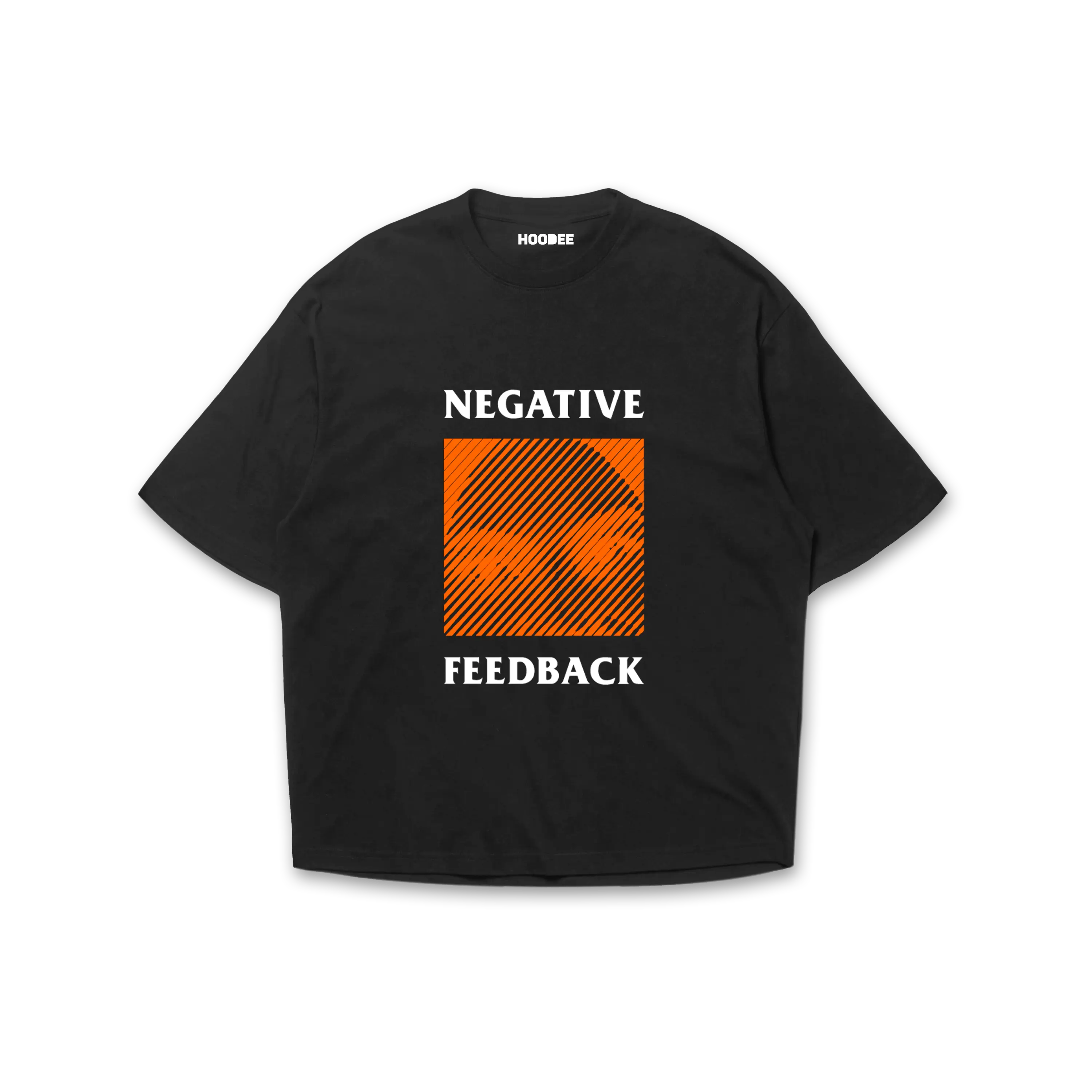Playera oversize Negative HOODEE