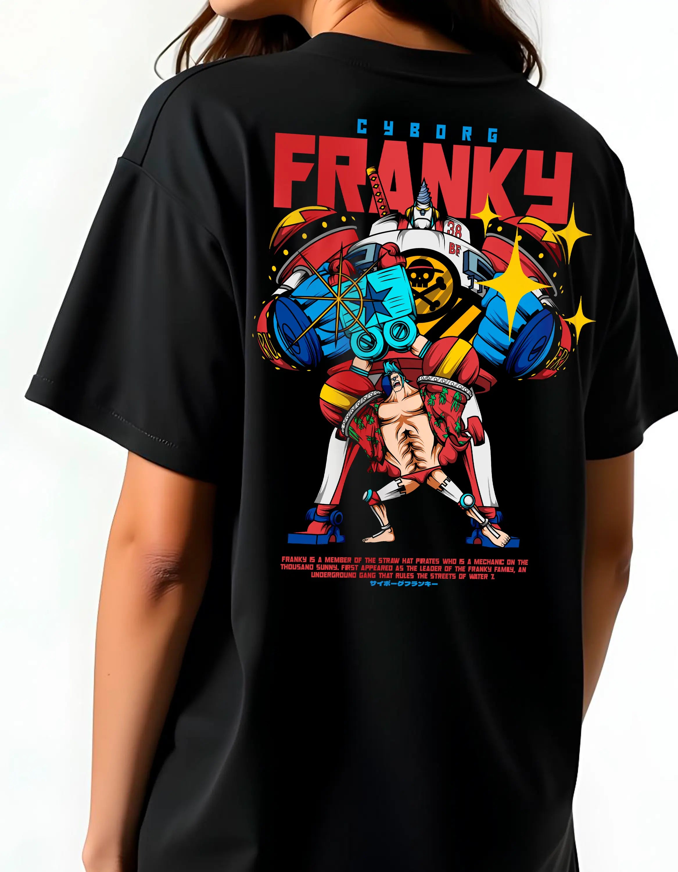 Playera oversize One piece - Franky #1 HOODEE