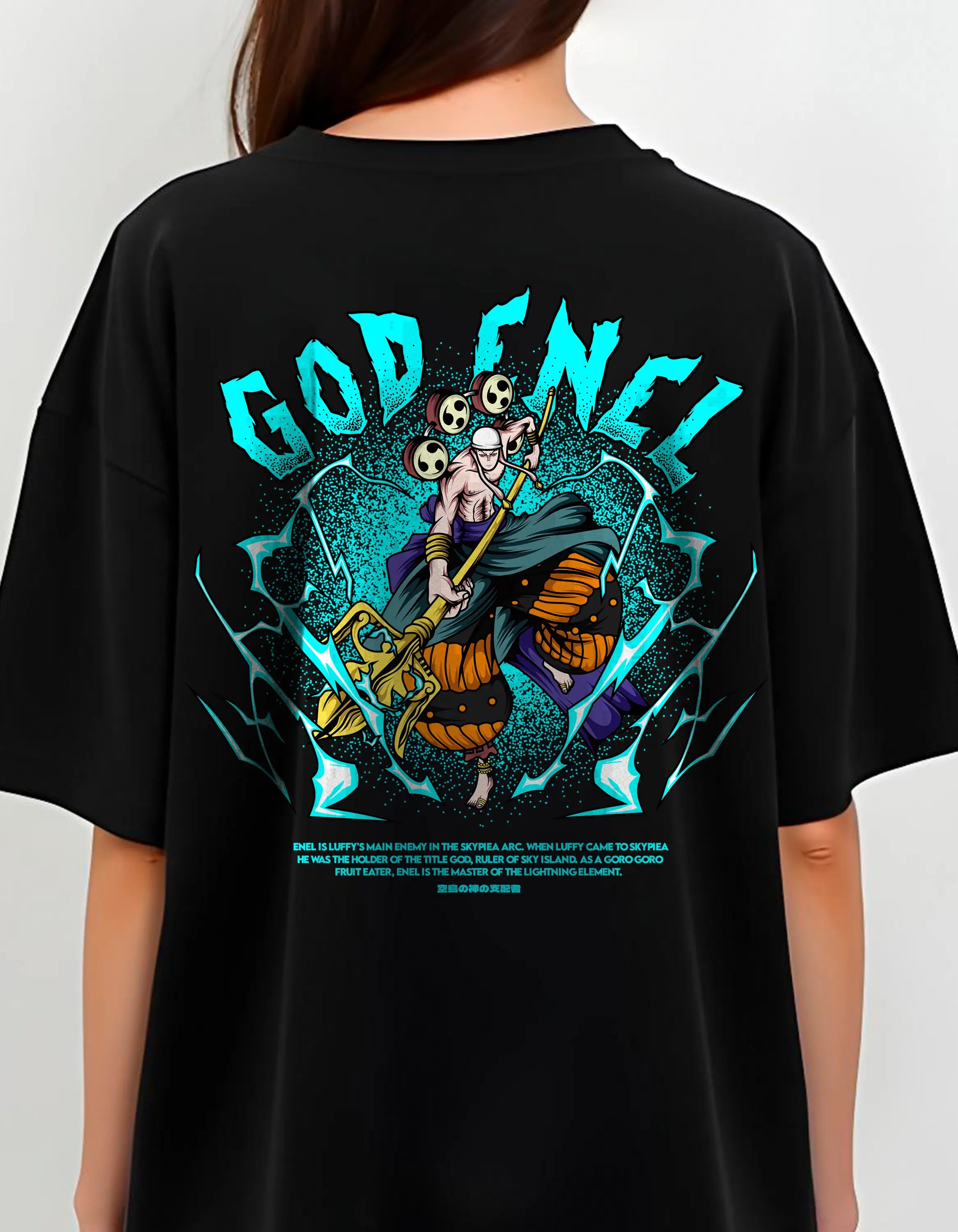 Playera oversize One piece - God enel #1 HOODEE