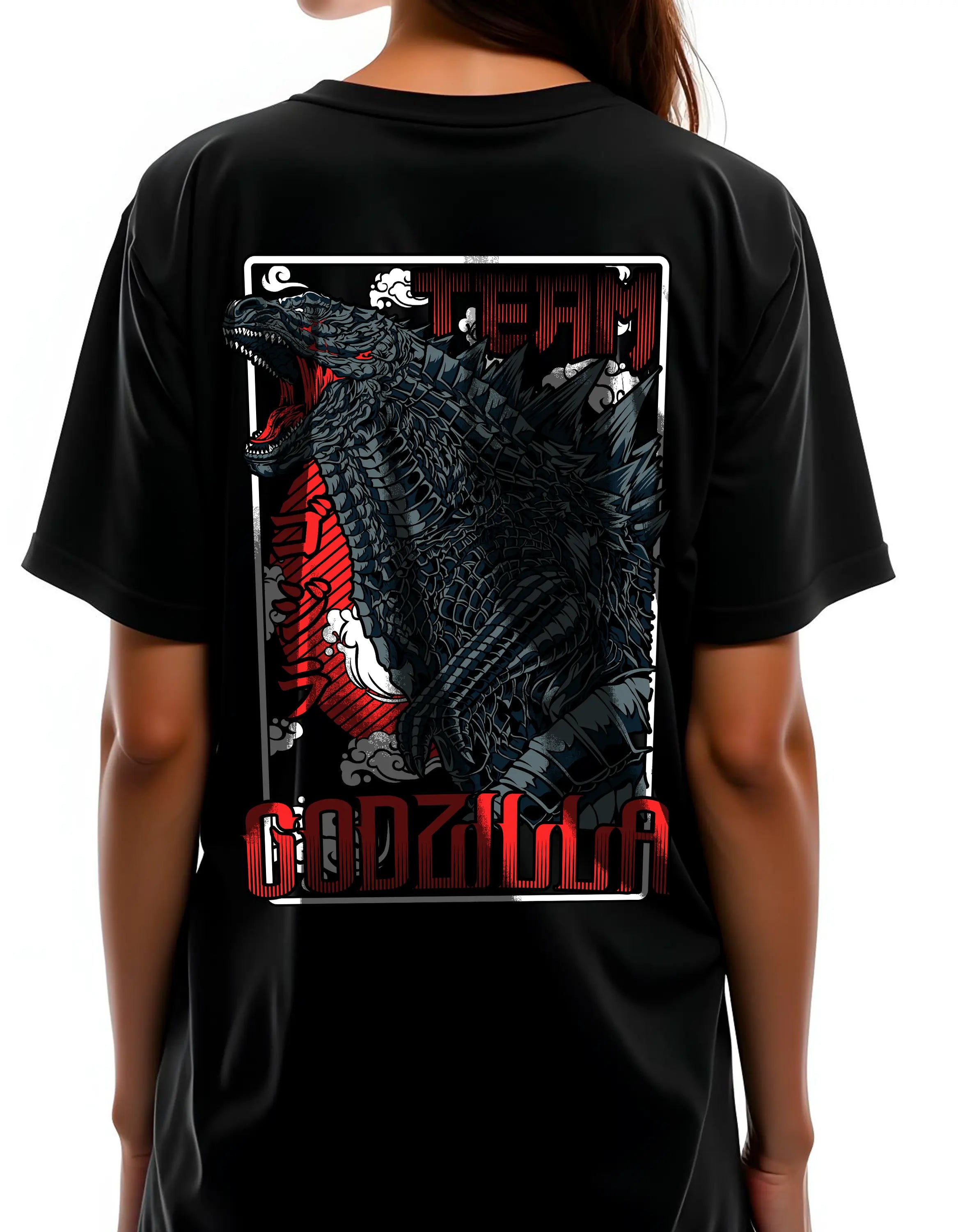 Playera oversize Team godzilla HOODEE