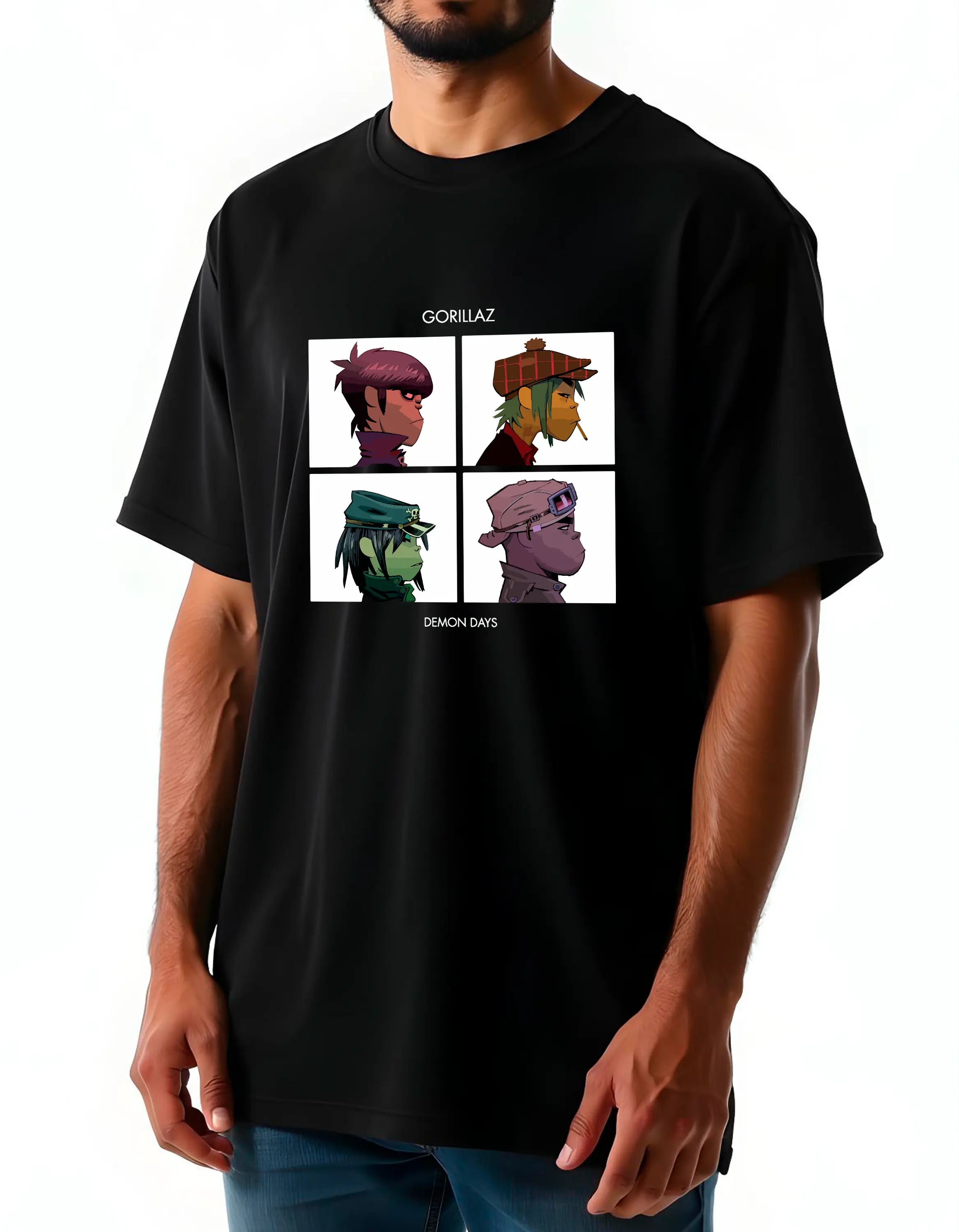 Playera oversize Gorillaz #2 HOODEE