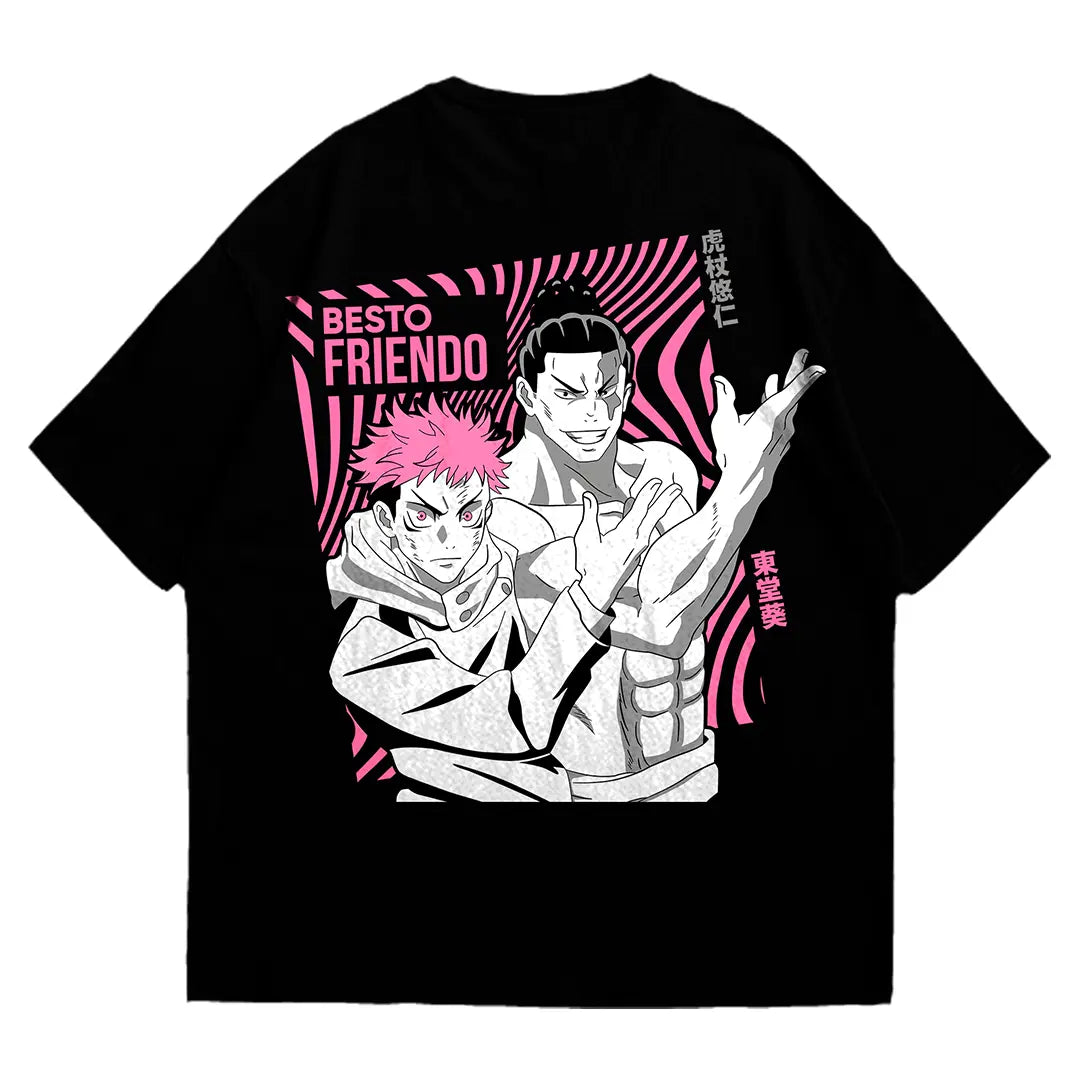 Playera oversize Jujutsu kaisen - Besto frendo #1 HOODEE