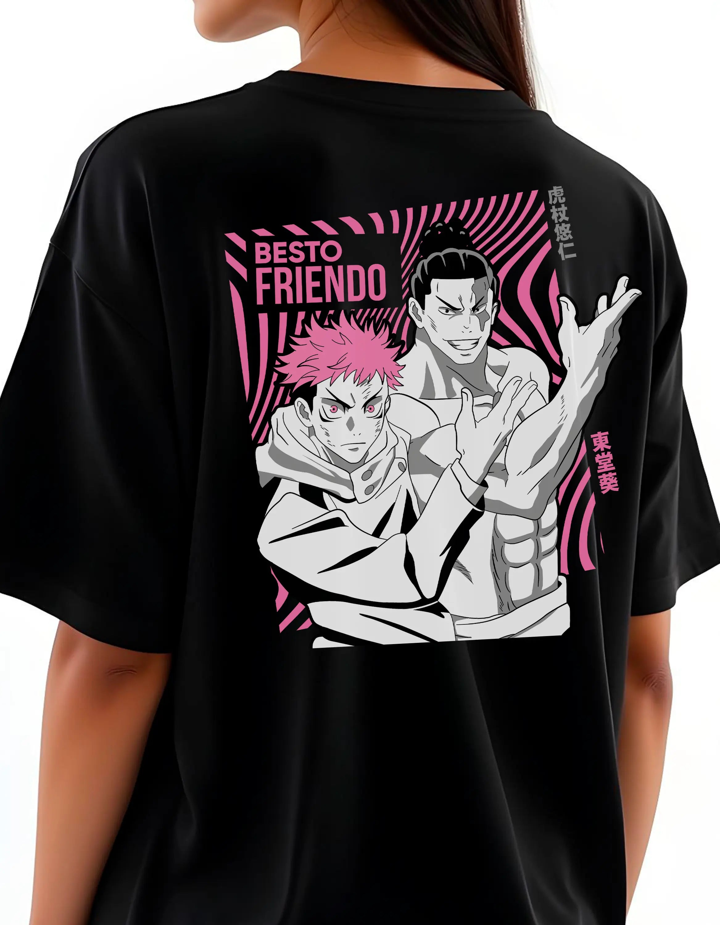 Playera oversize Jujutsu kaisen - Besto frendo #1 HOODEE