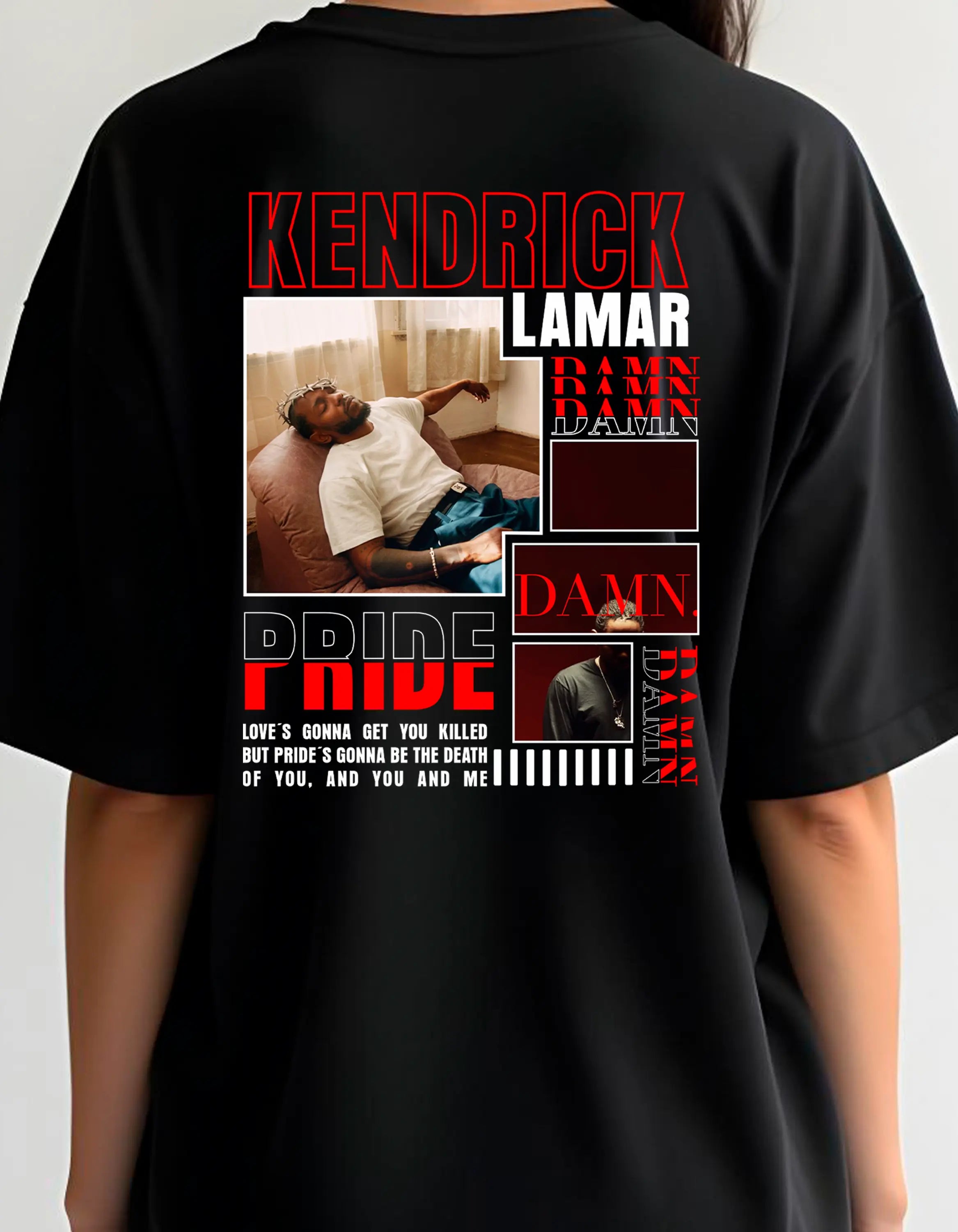 Playera oversize Kendrick Lamar #1 HOODEE
