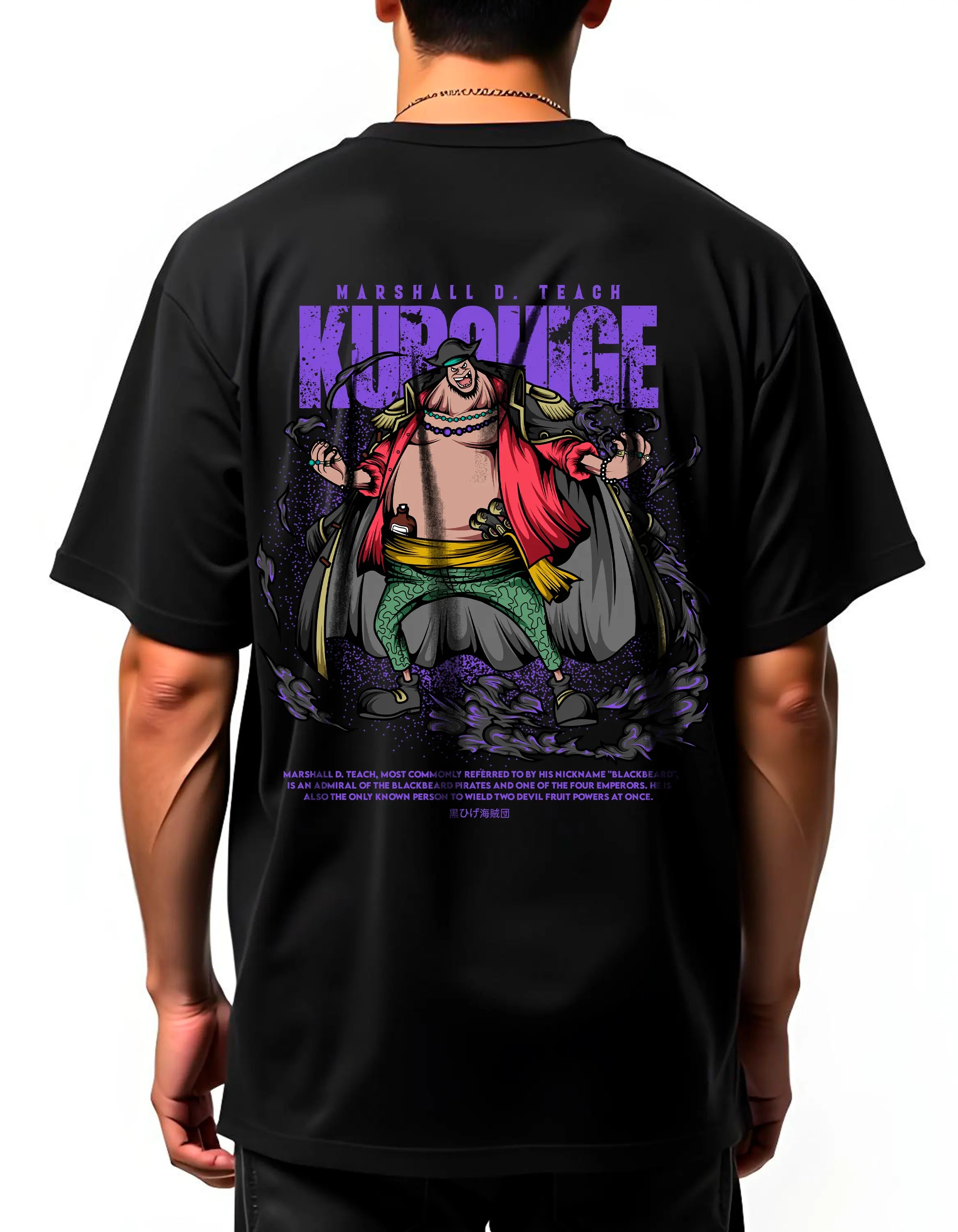 Playera oversize One piece - Kurohige #1 HOODEE