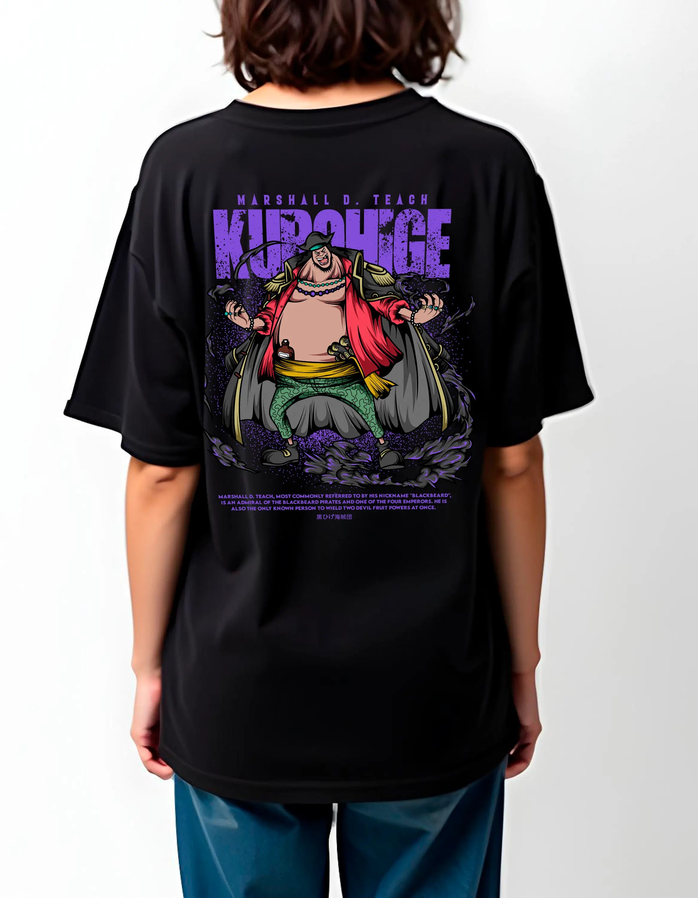 Playera oversize One piece - Kurohige #1 HOODEE