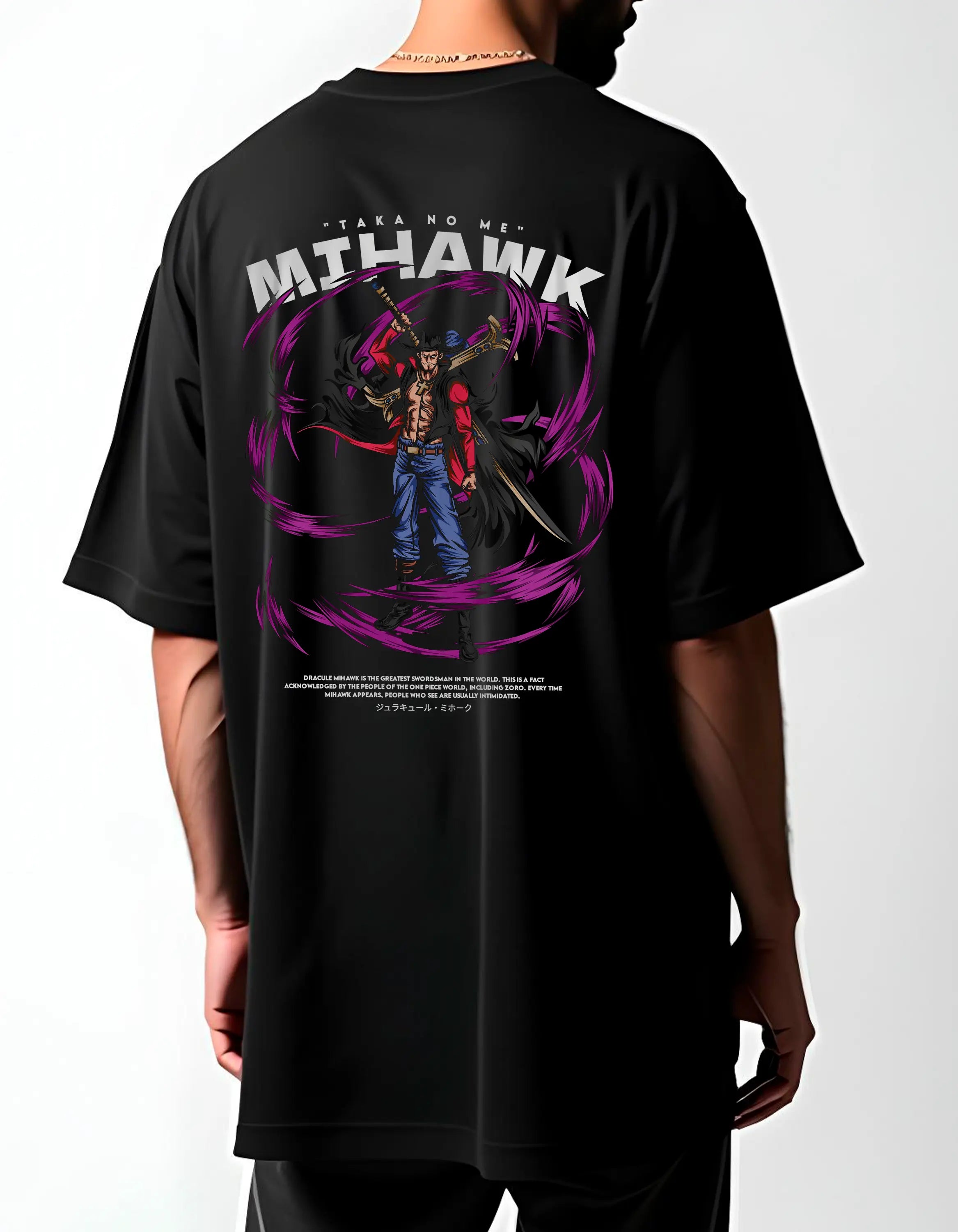 Playera oversize One piece - Mihawk #1 HOODEE