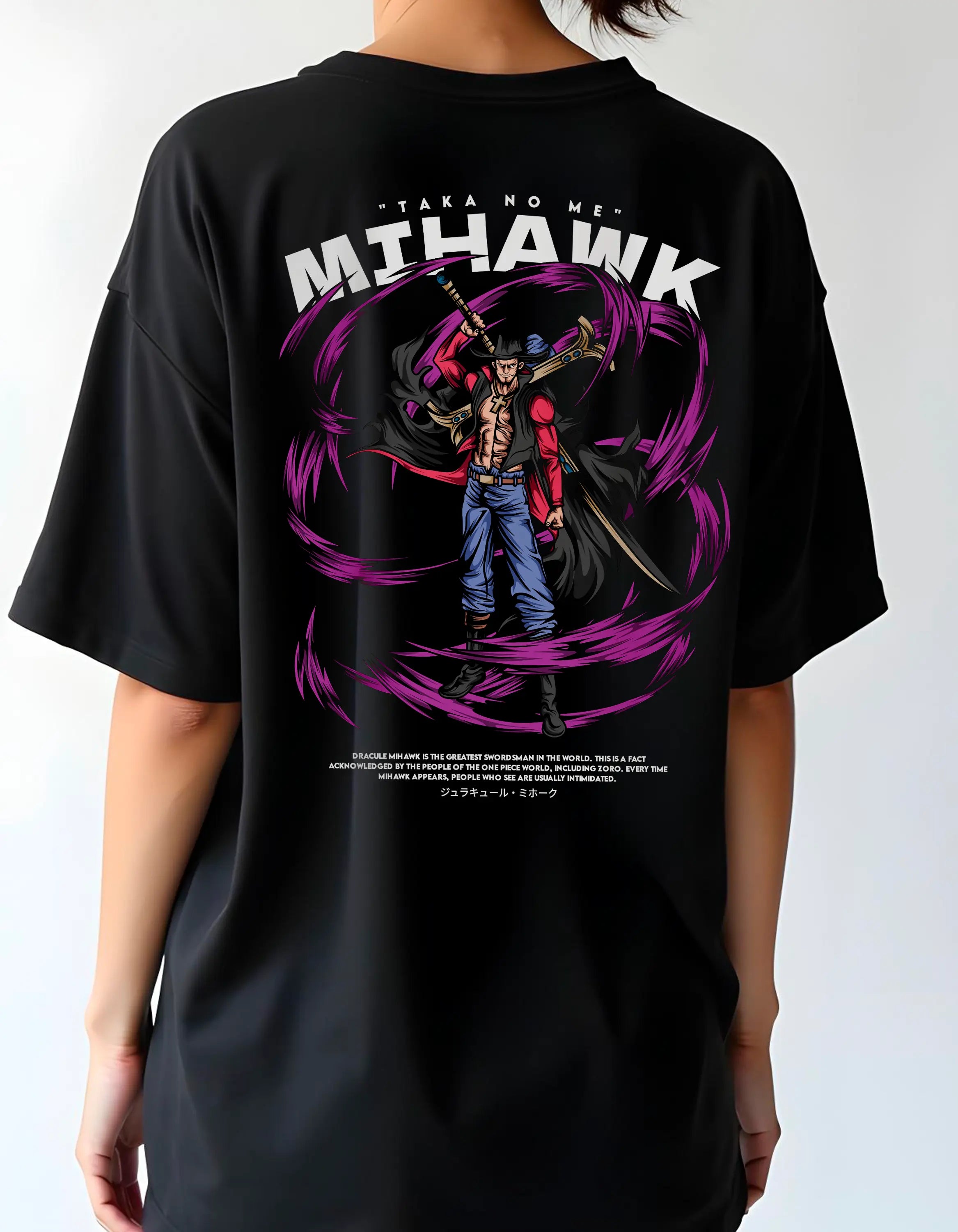 Playera oversize One piece - Mihawk #1 HOODEE