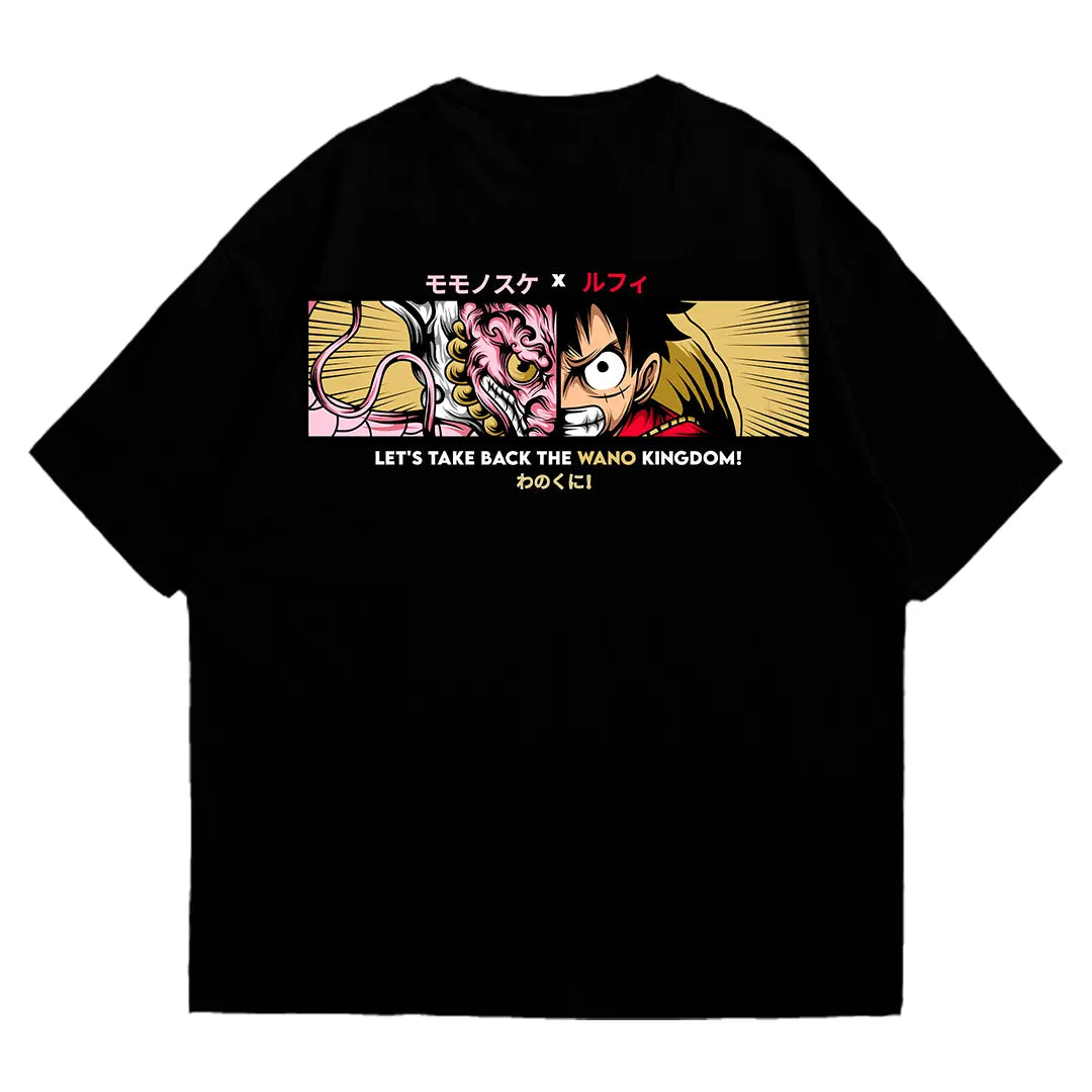 Playera oversize One piece - Momo x Luffy #1 HOODEE