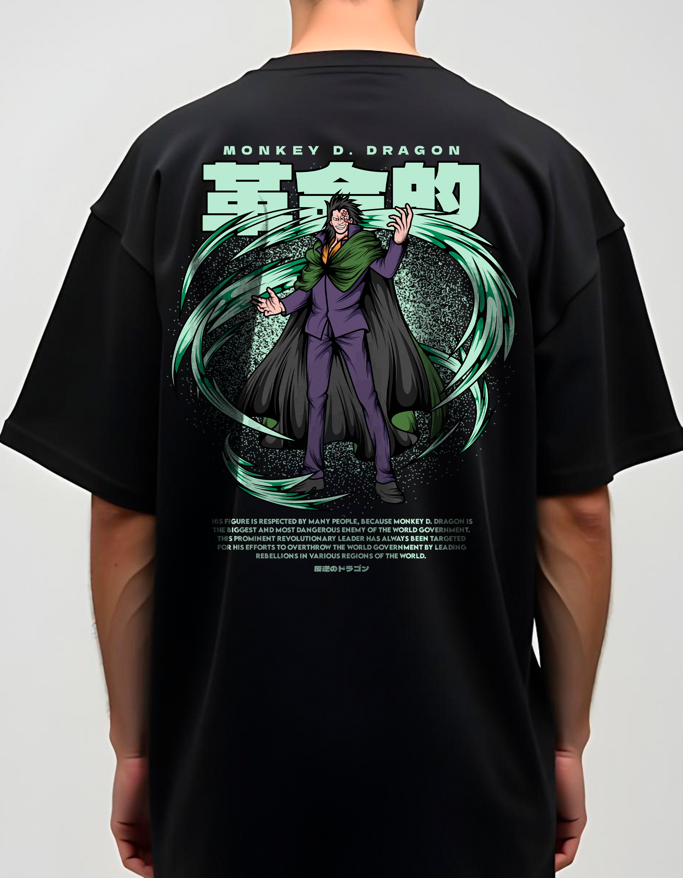 Playera oversize One piece - Monkey d. dragon #1