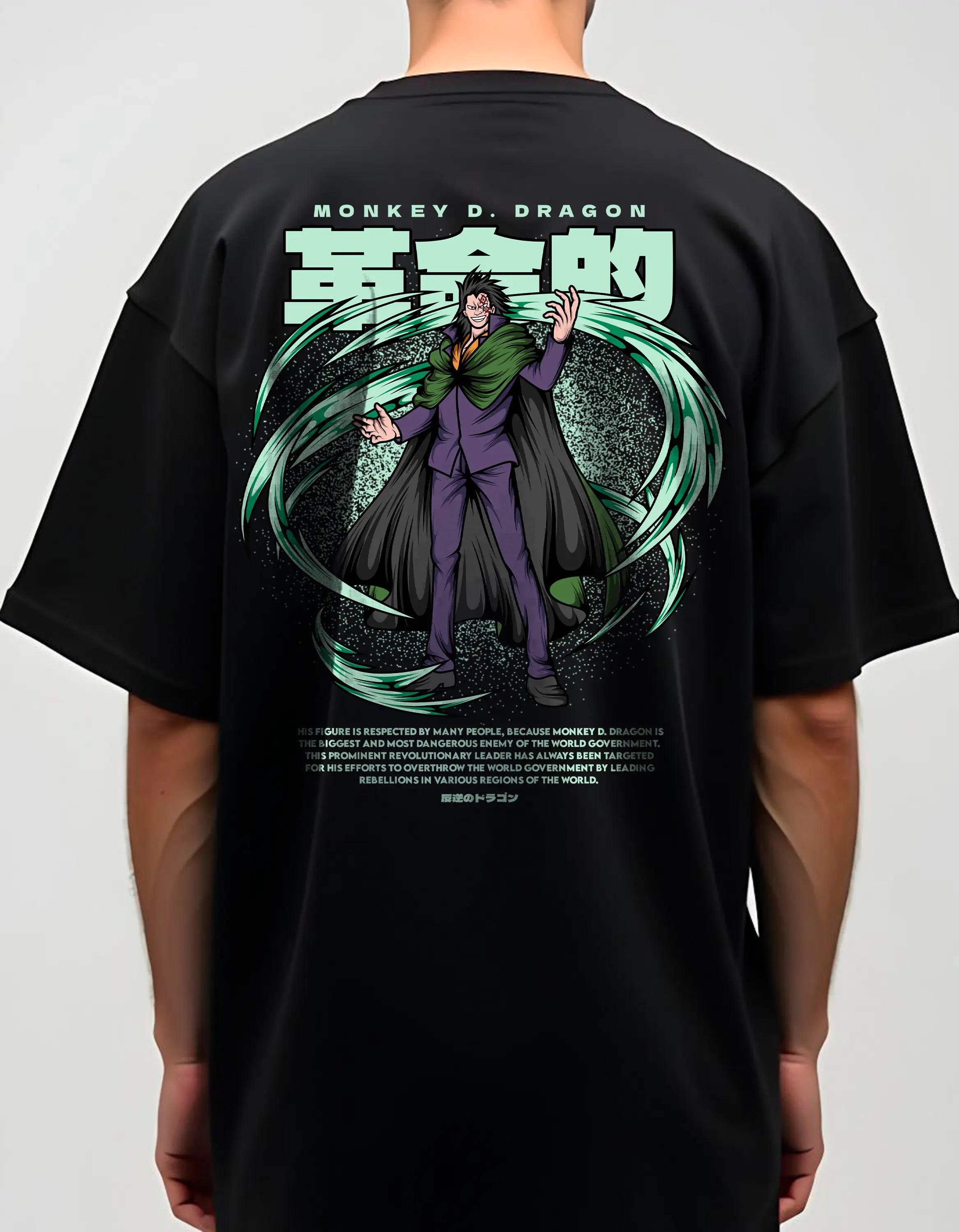 Playera oversize One piece - Monkey d. dragon #1 HOODEE