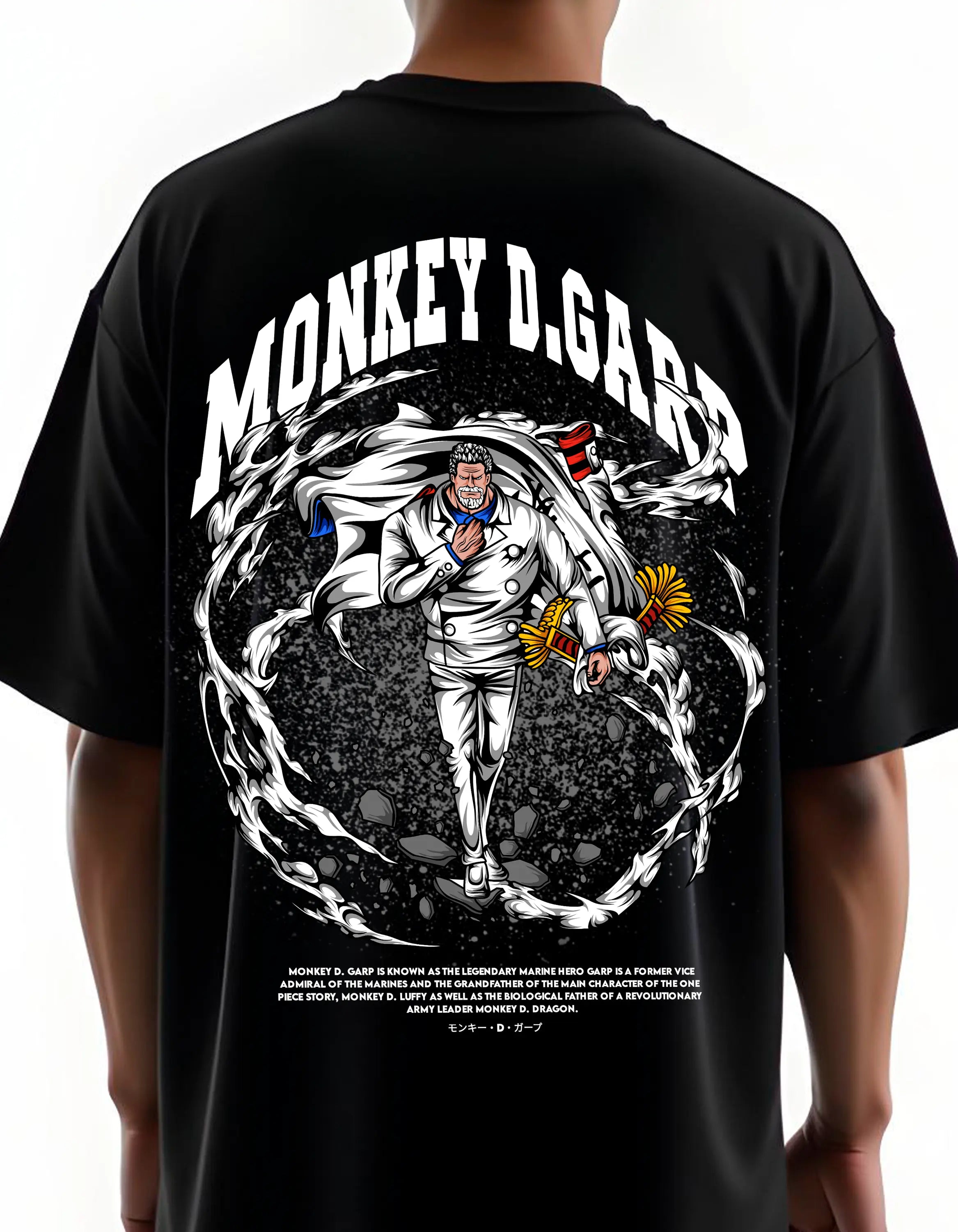 Playera oversize One piece - Monkey d. garp #1 HOODEE