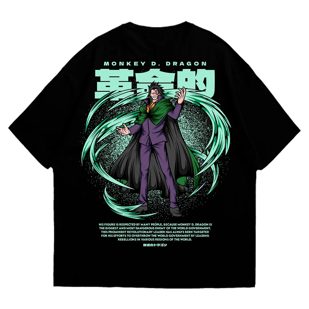 Playera oversize One piece - Monkey d. dragon #1 HOODEE