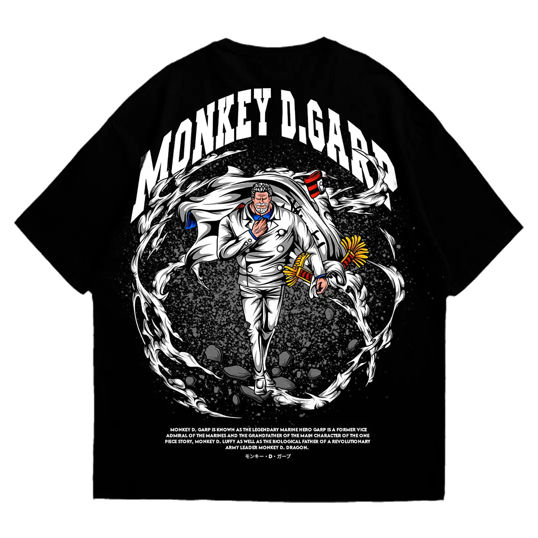 Playera oversize One piece - Monkey d. garp #1 HOODEE