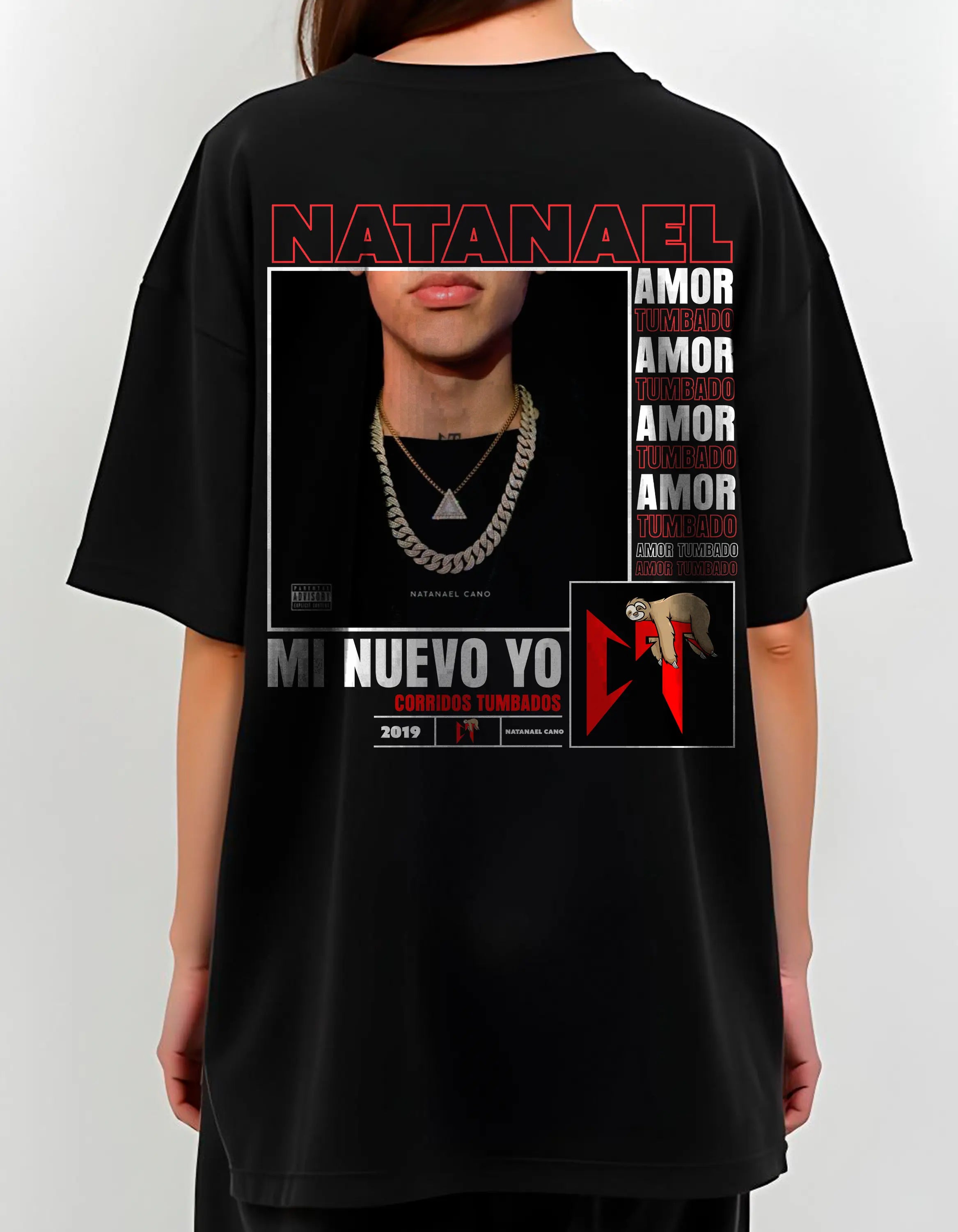 Playera oversize Natanael Cano #1 HOODEE