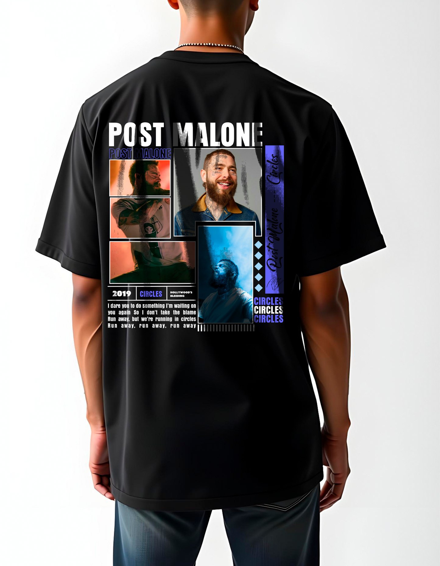 Playera oversize Post Malone #8