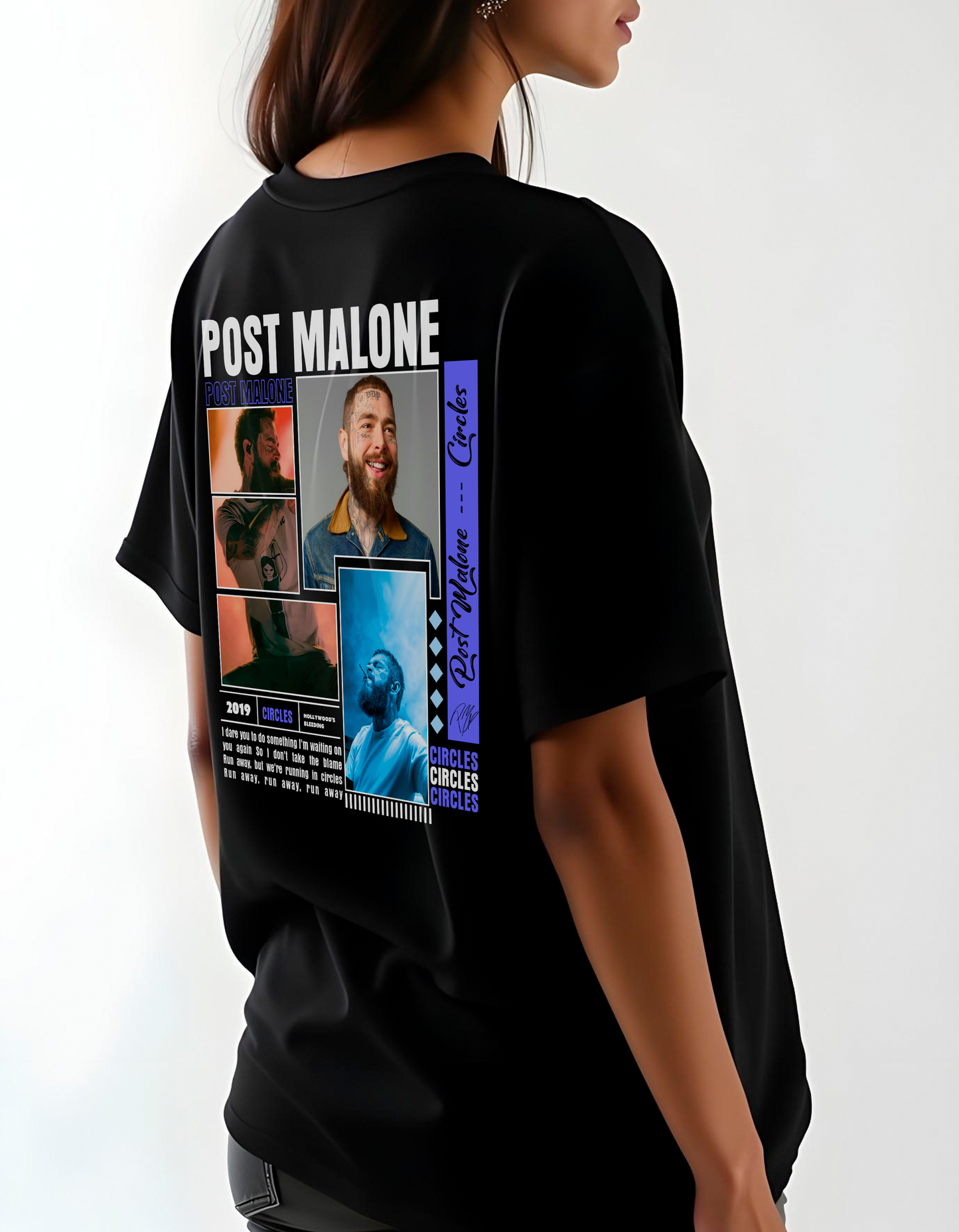 Playera oversize Post Malone #8