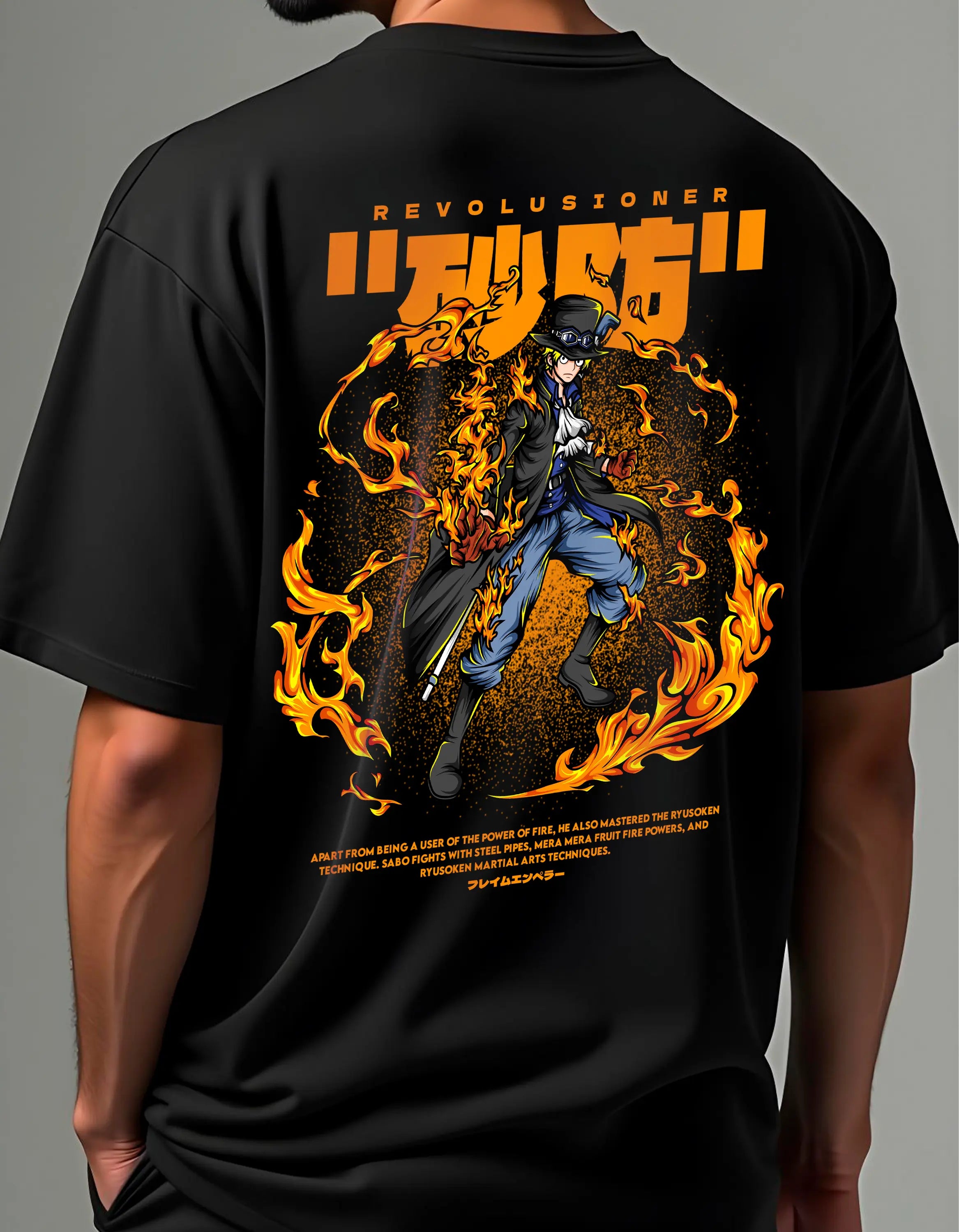 Playera oversize One piece - Sabo #1 HOODEE