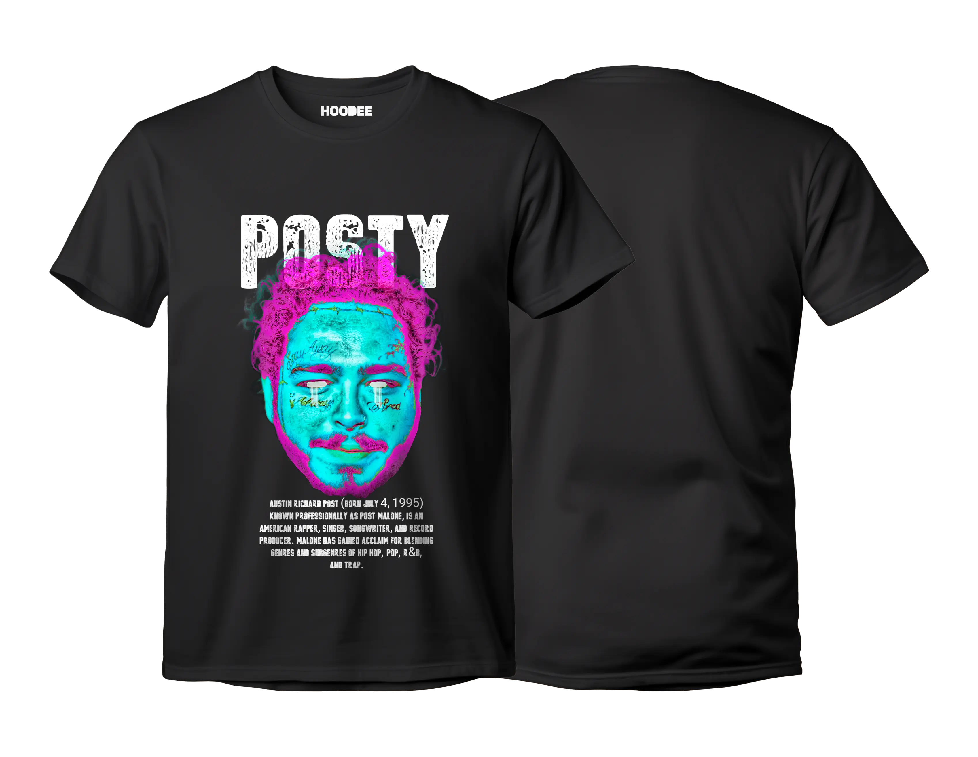 Playera Post malone head HOODEE