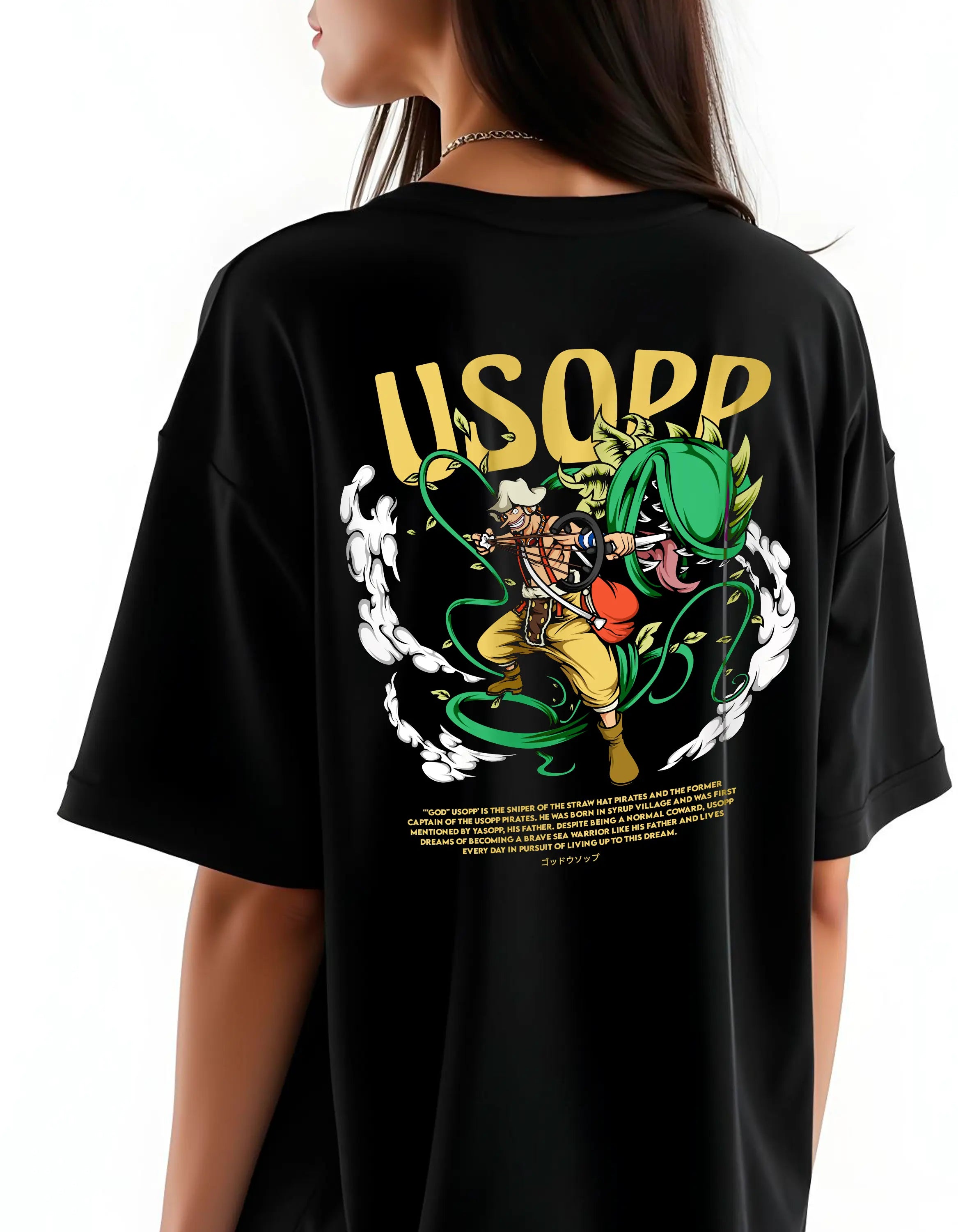 Playera oversize One piece - Usopp #1 HOODEE