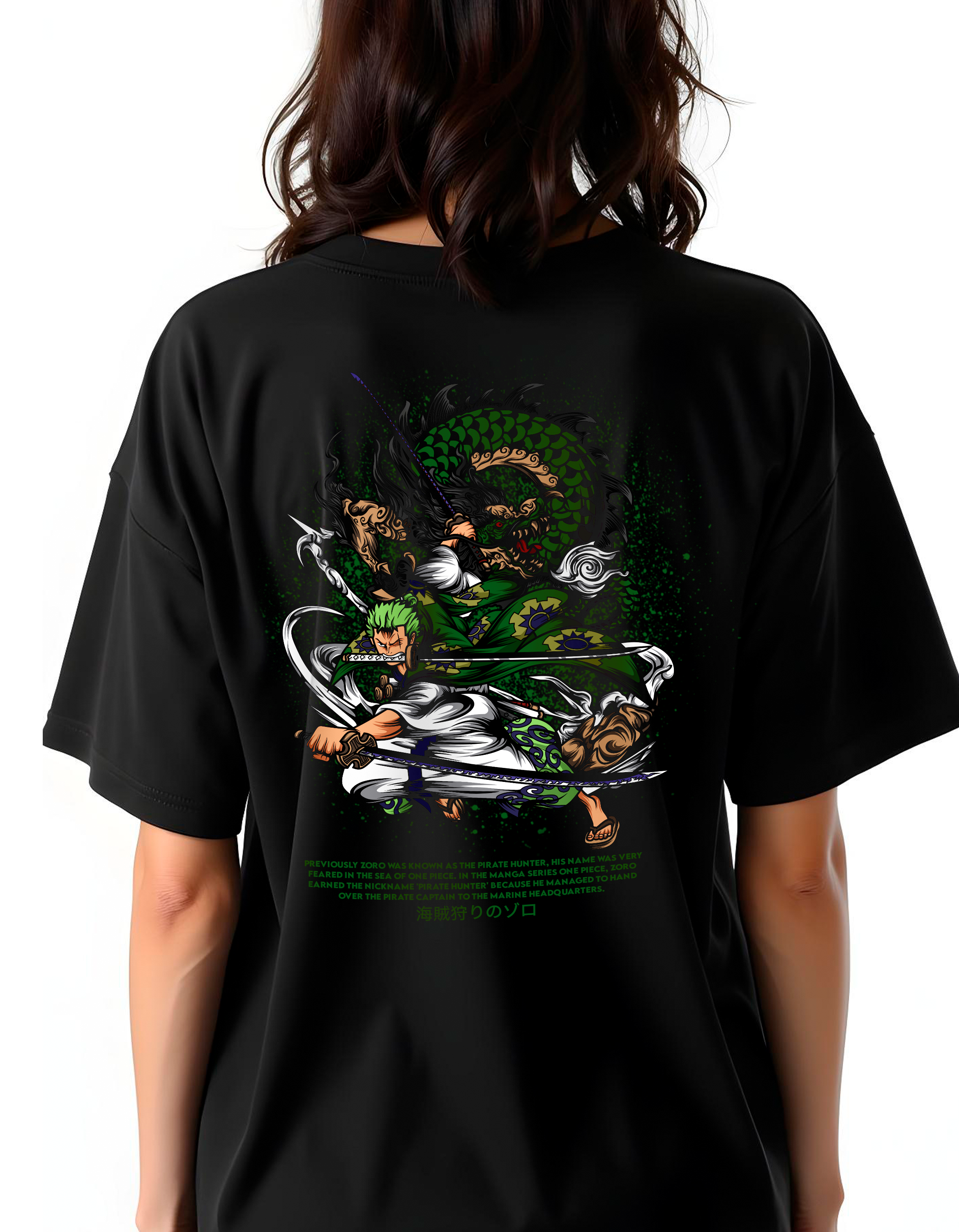 Playera oversize One piece - Roronoa Zoro #4