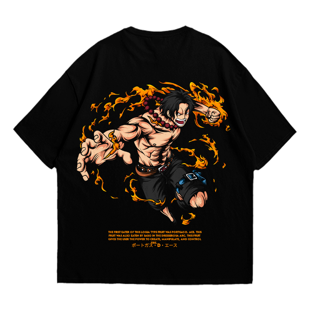 Playera oversize One piece - Ace #1