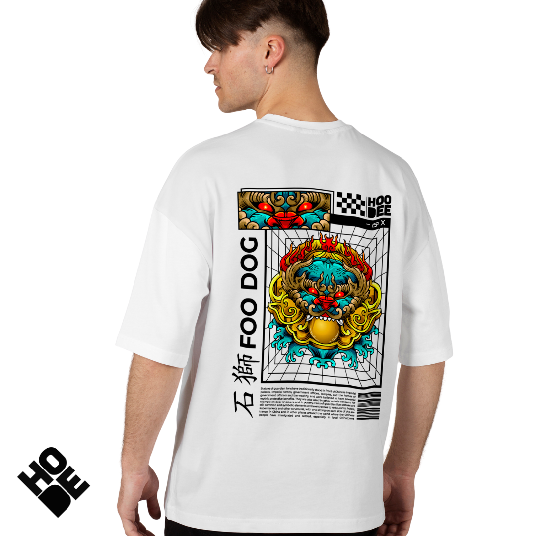 Playera oversize Foo dog