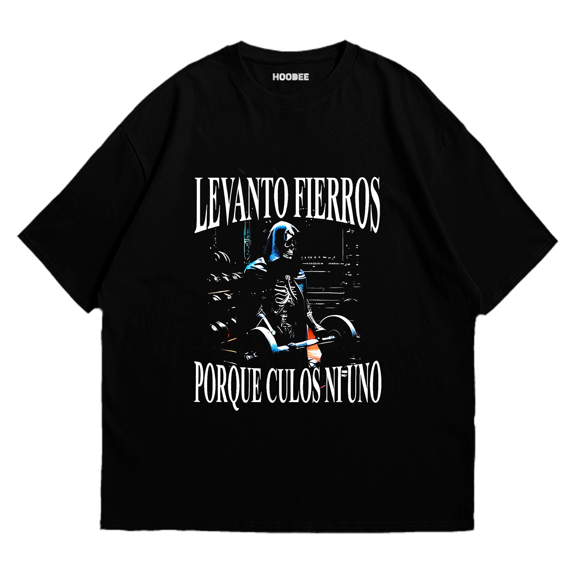 Playera oversize - Aquí puro levantar, no llorar