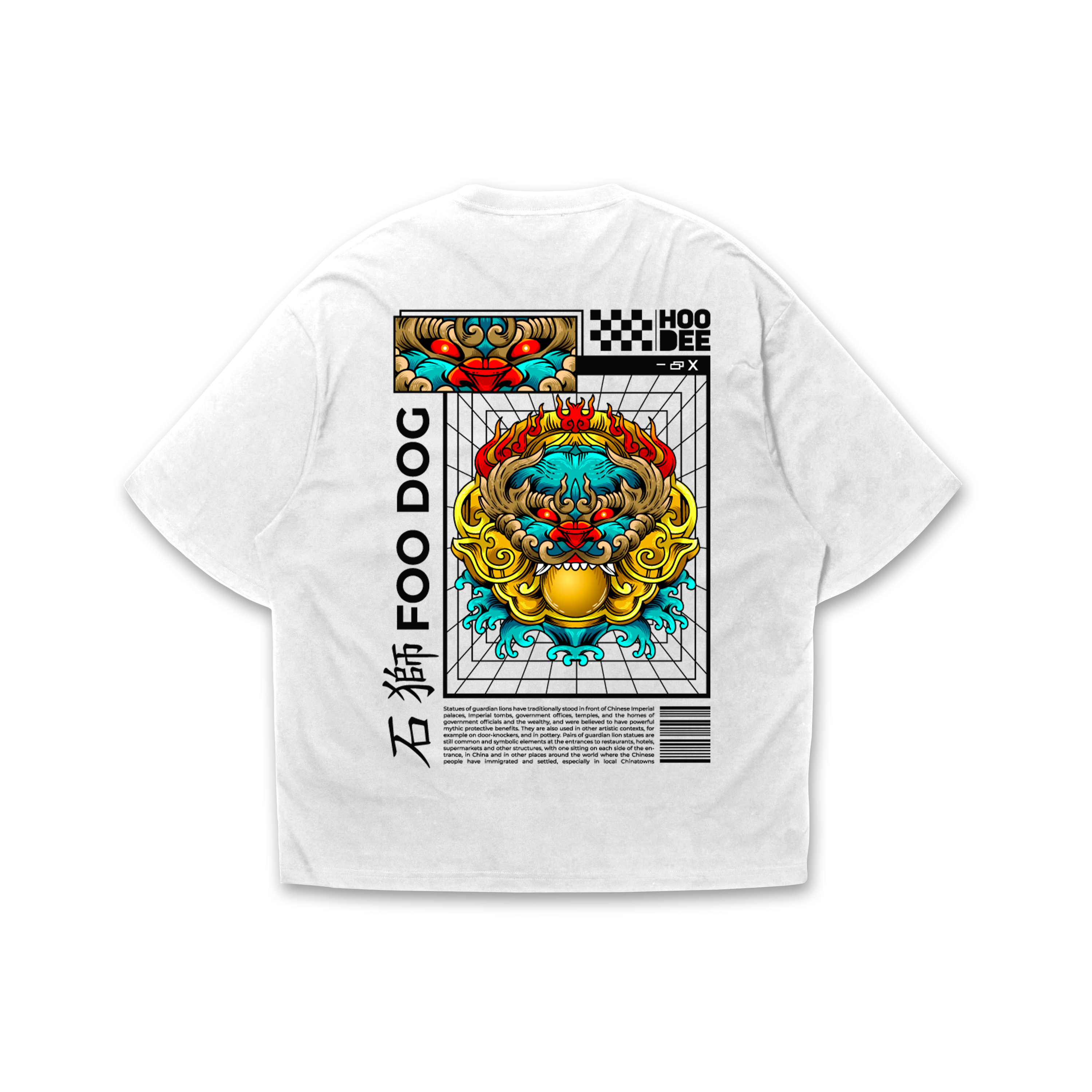 Playera oversize Foo dog