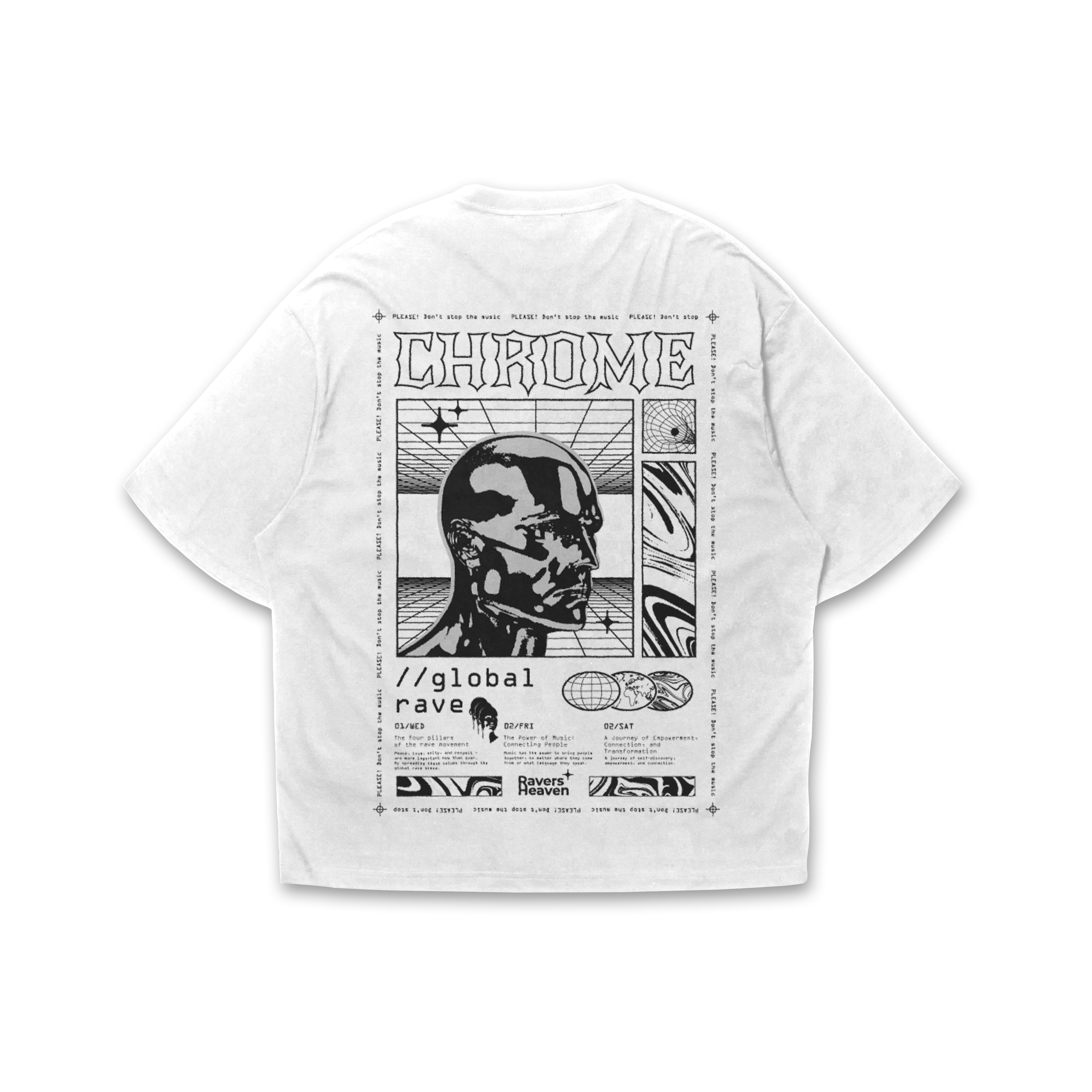 Playera oversize Chrome