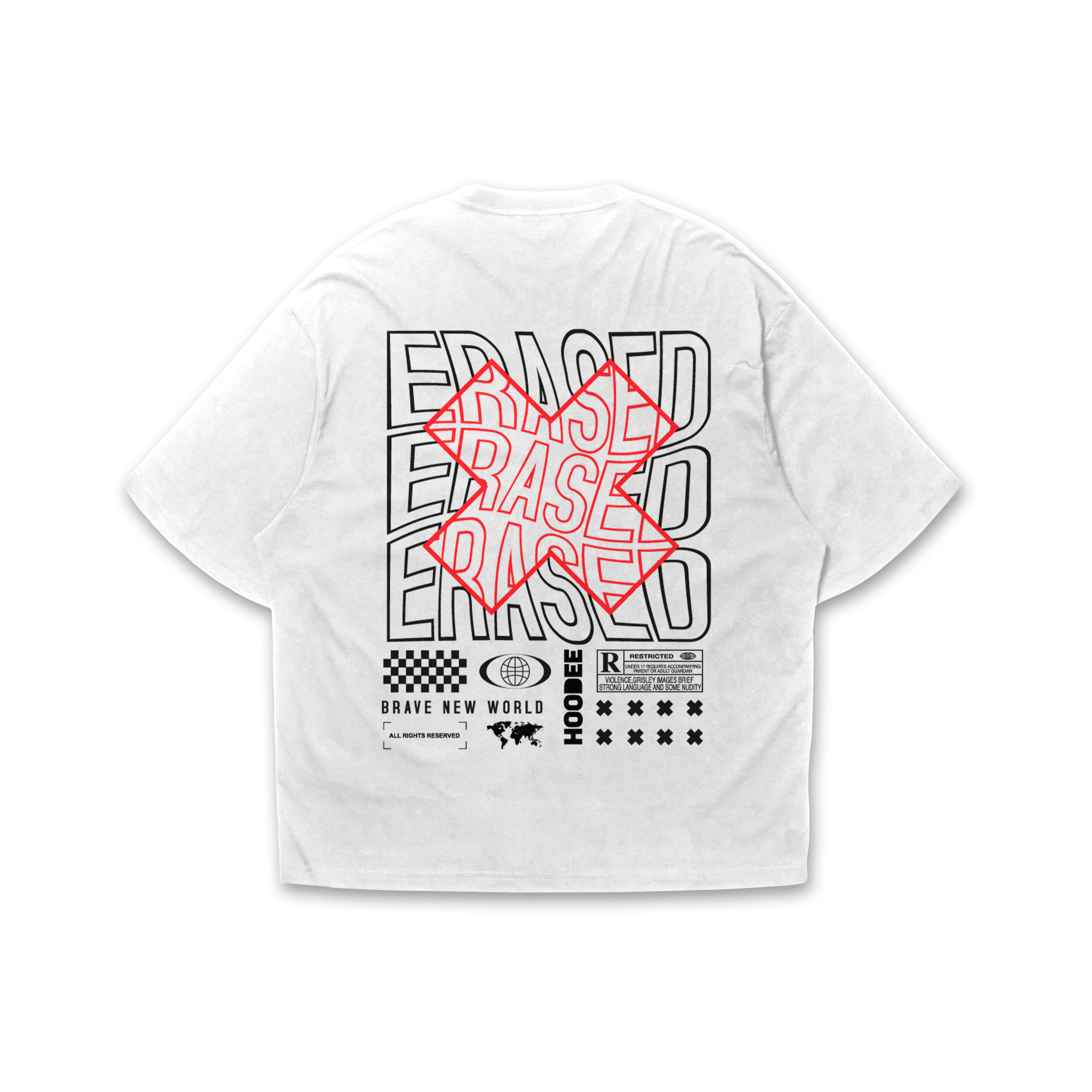 Playera oversize Erased