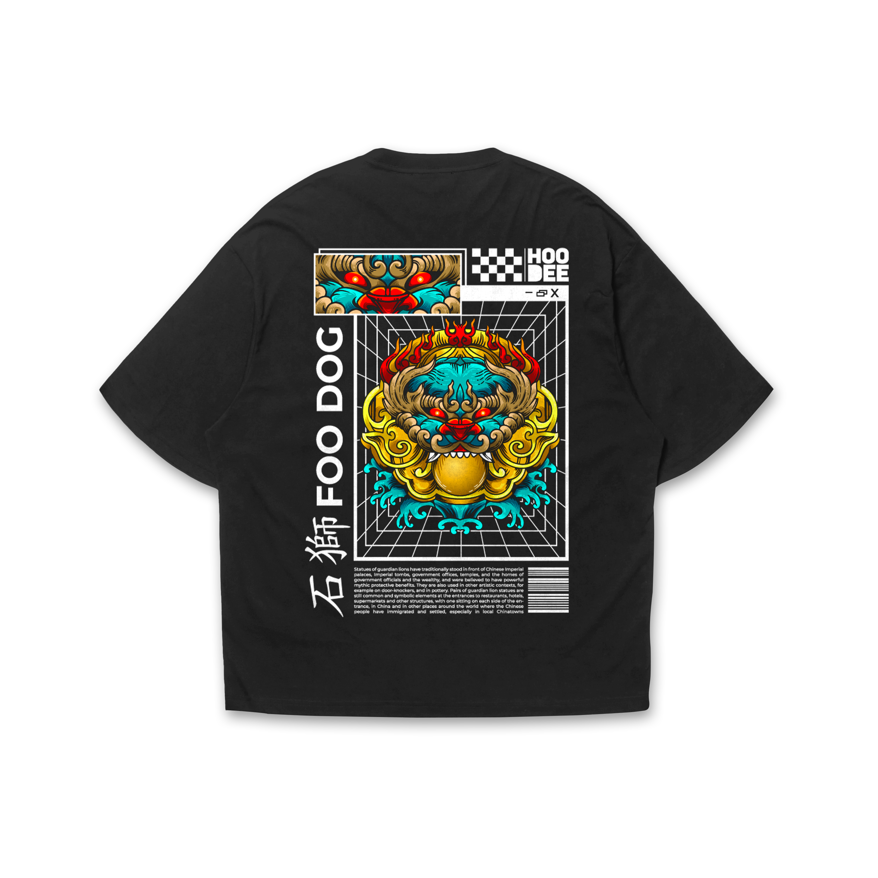 Playera oversize Foo dog