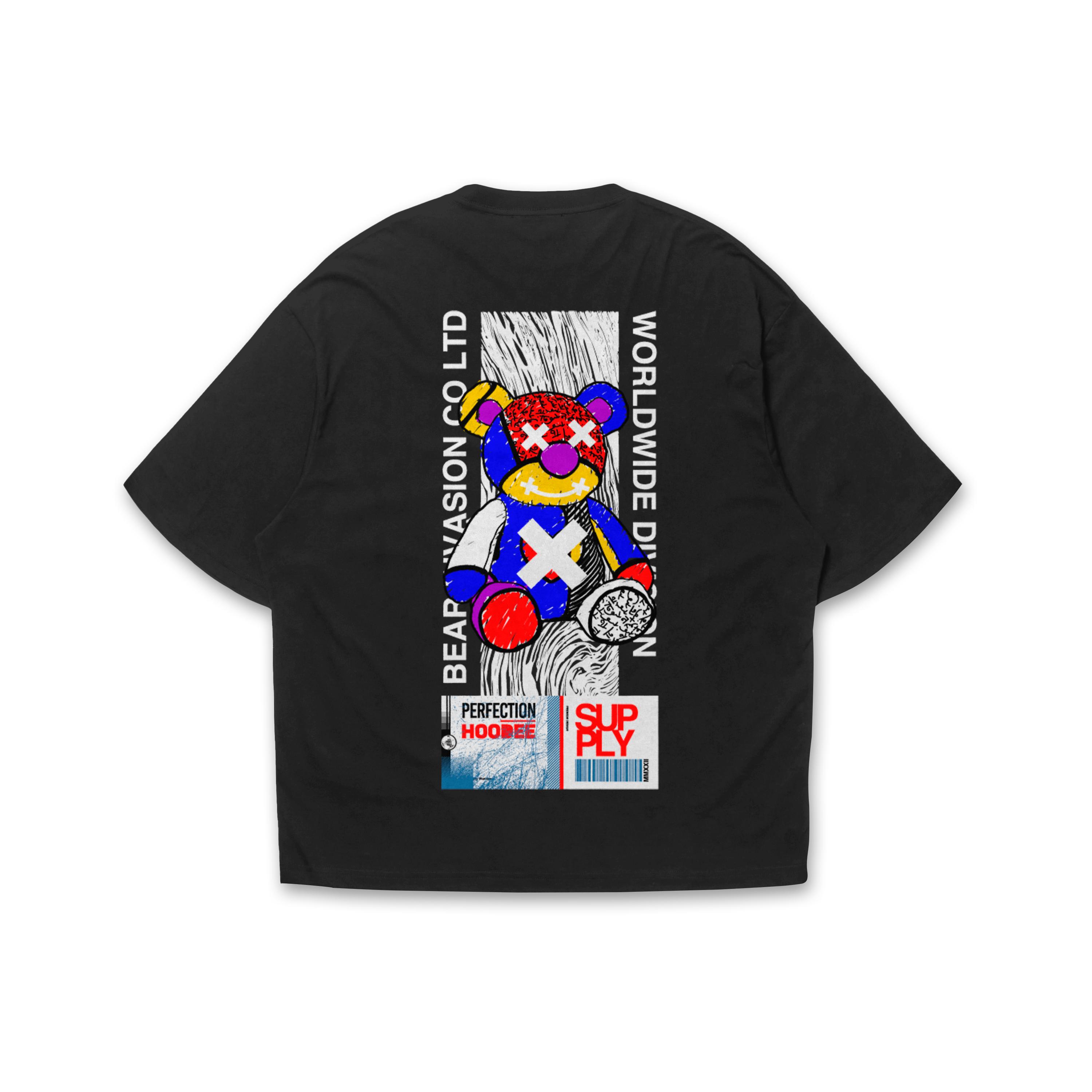 Playera oversize Bear invasion