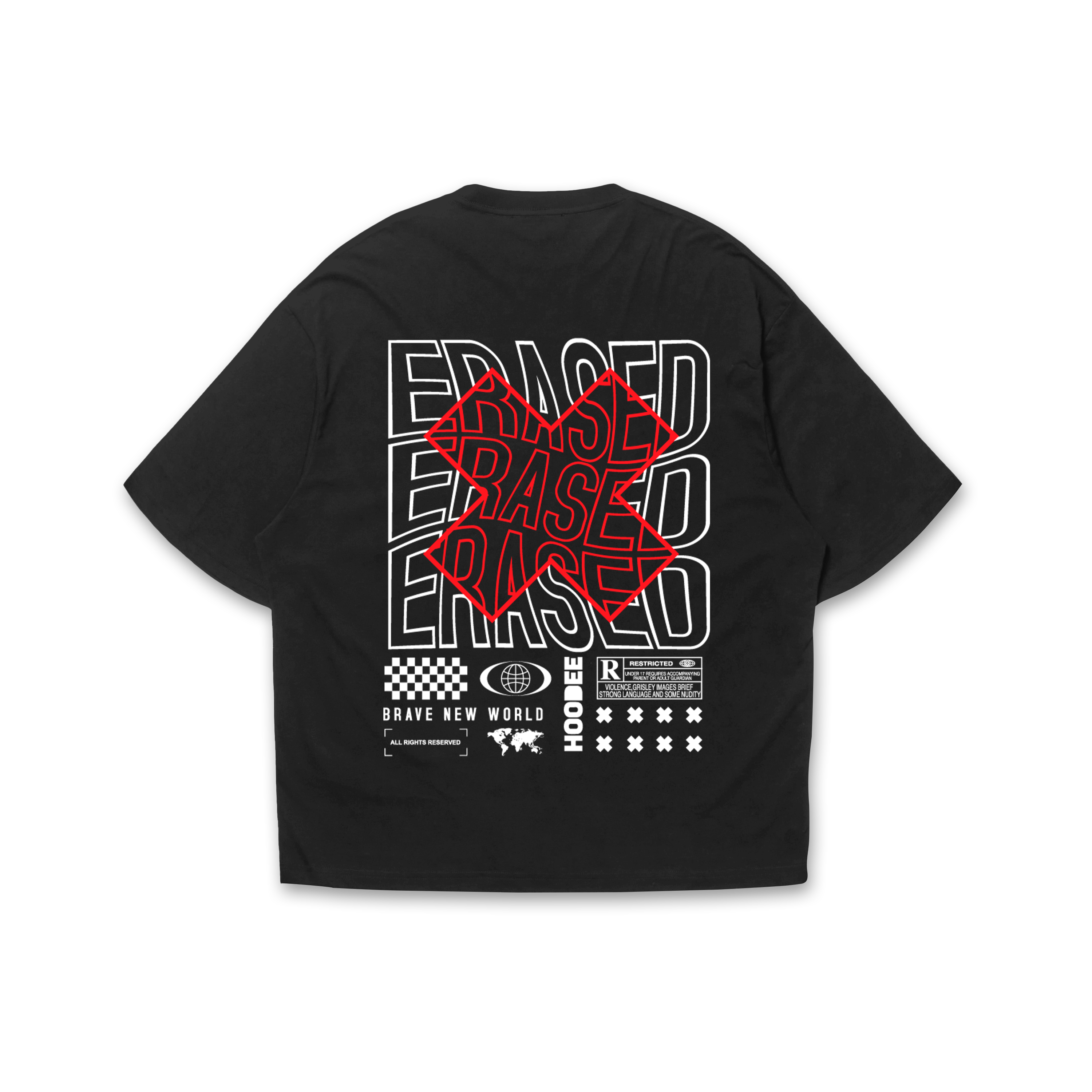 Playera oversize Erased