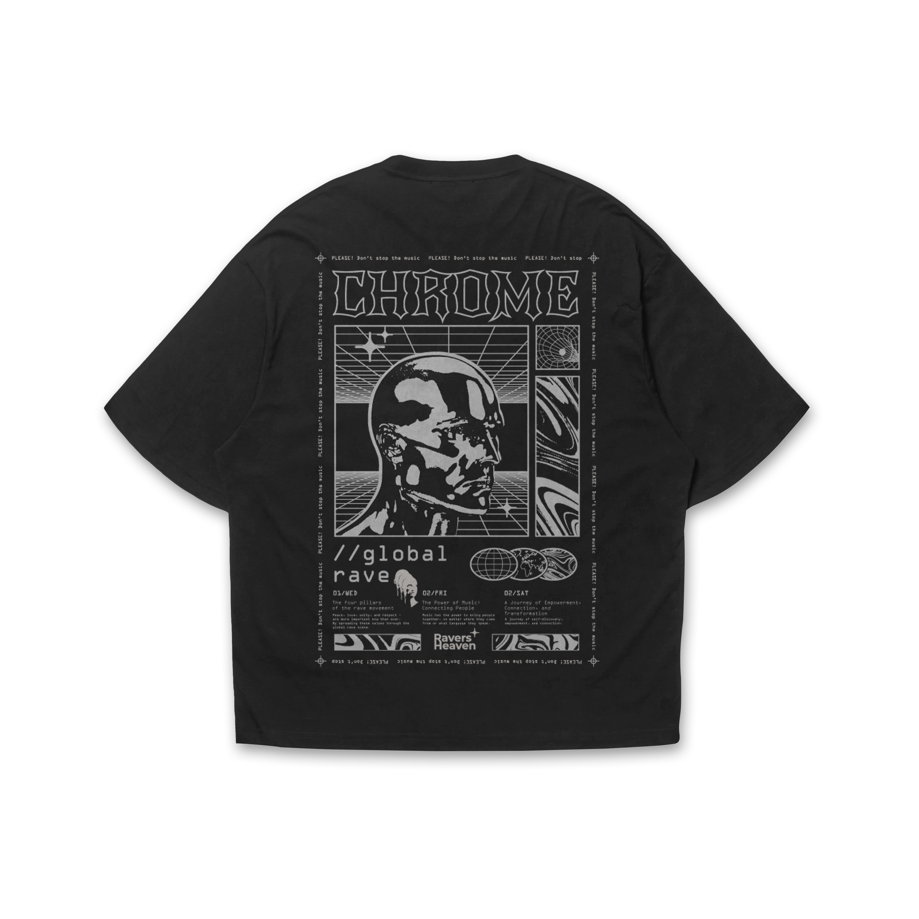 Playera oversize Chrome