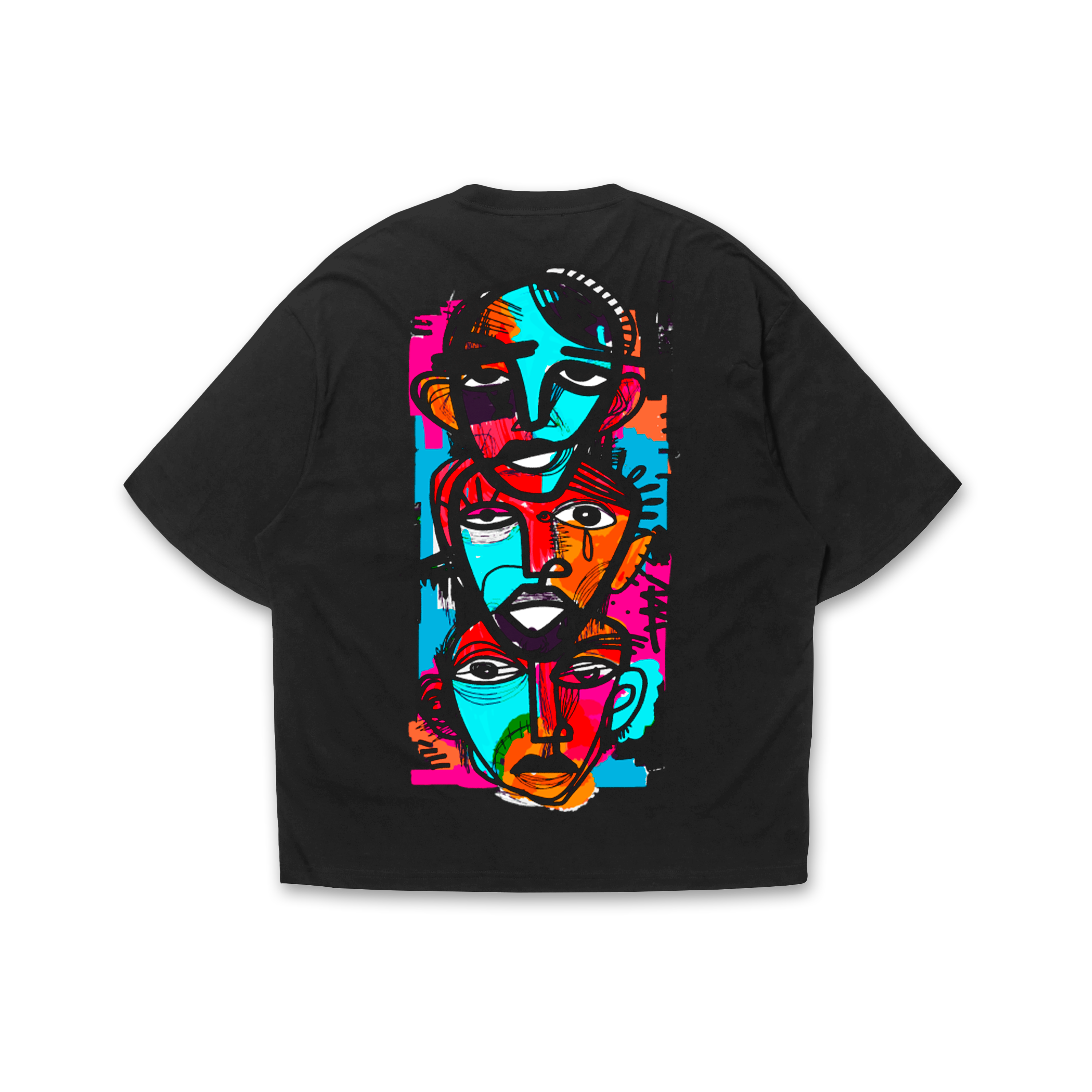 Playera oversize 3 caras Hoodee