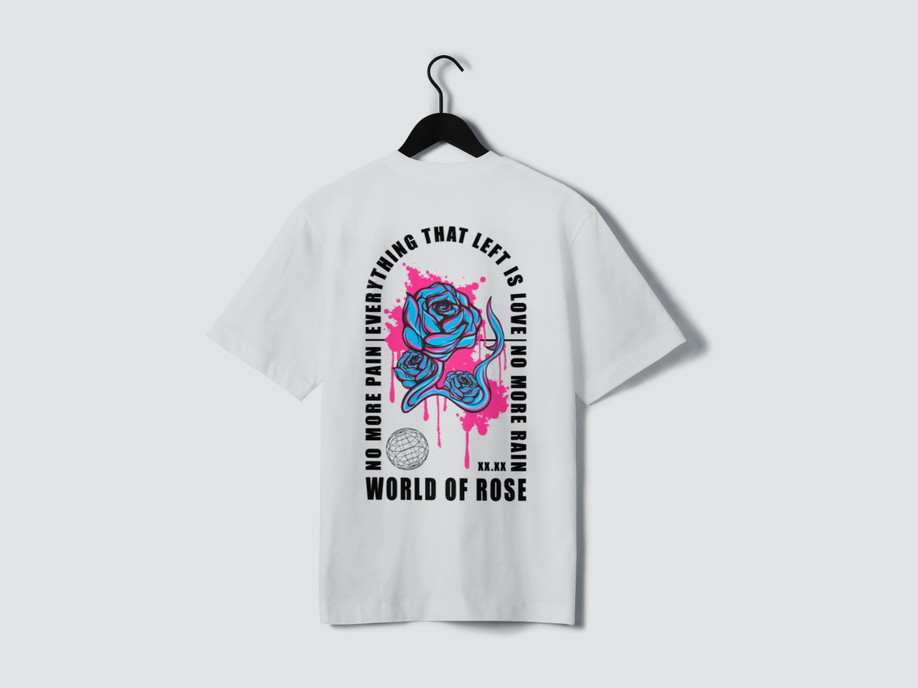 Playera manga corta WORLD OF ROSE
