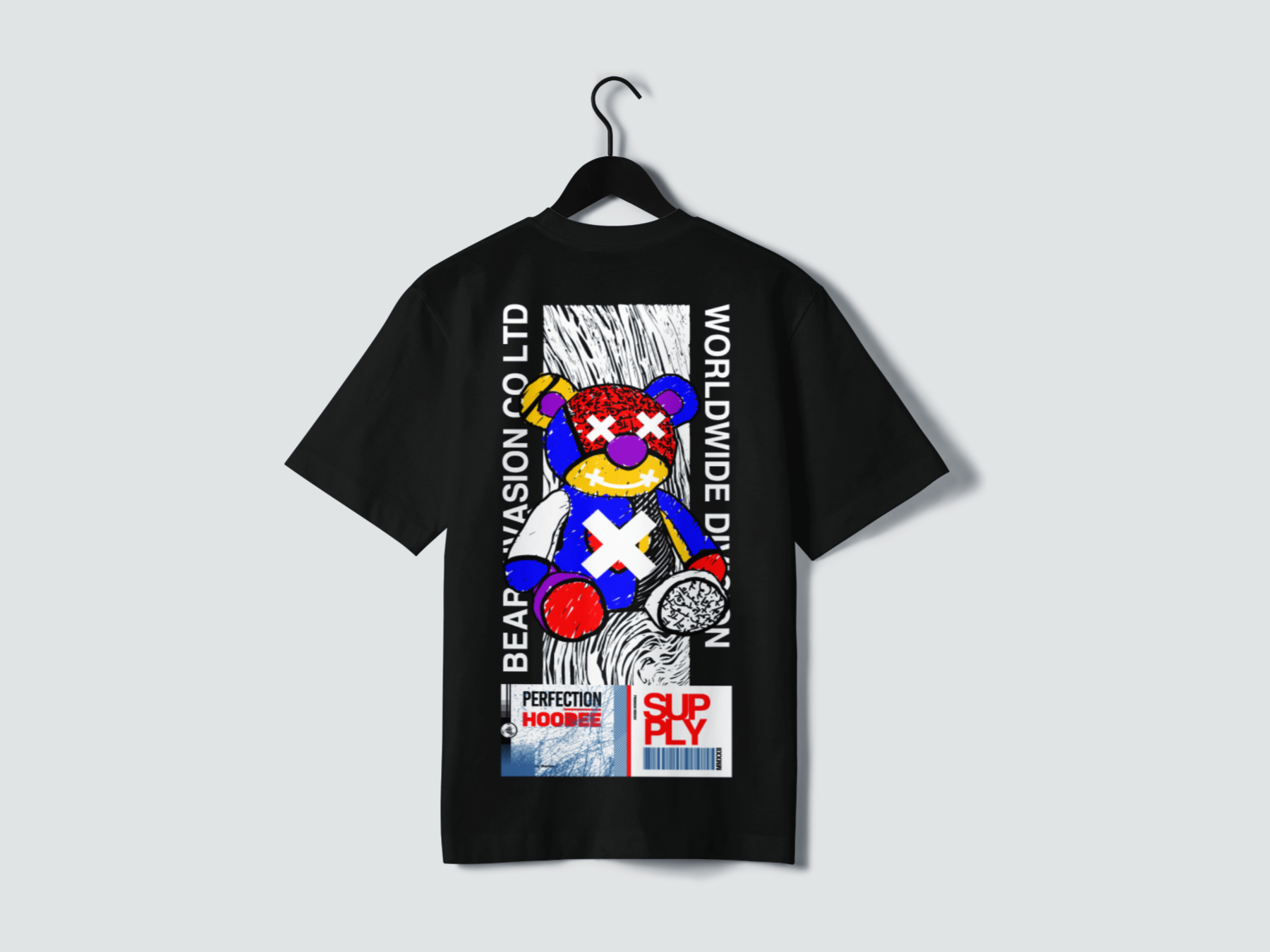 Playera manga corta BEAR INVASION